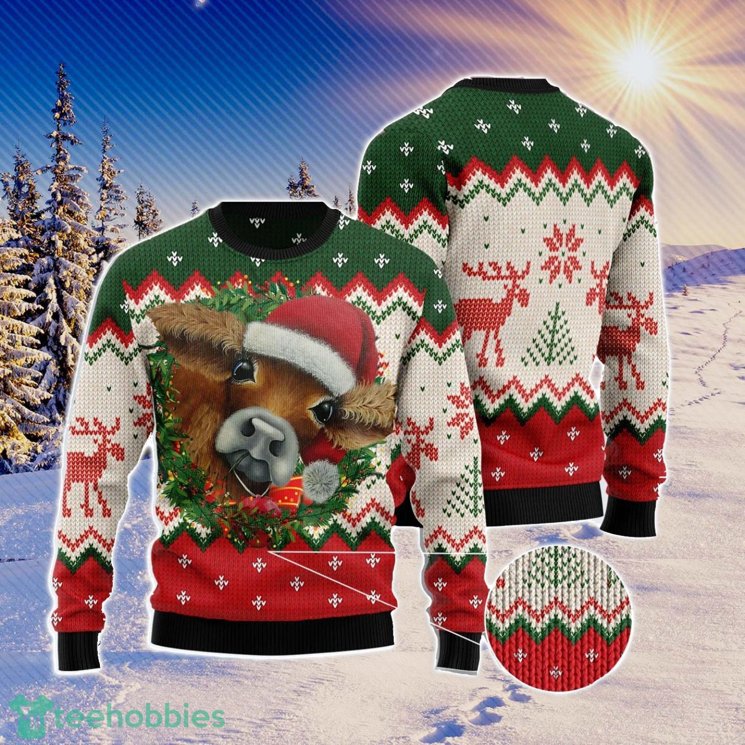 Cow ugly christmas sweater sale