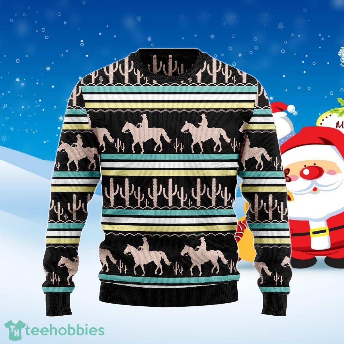 Cowboy Cactus Christmas Sweater Best Gift For Men And Women Product Photo 1