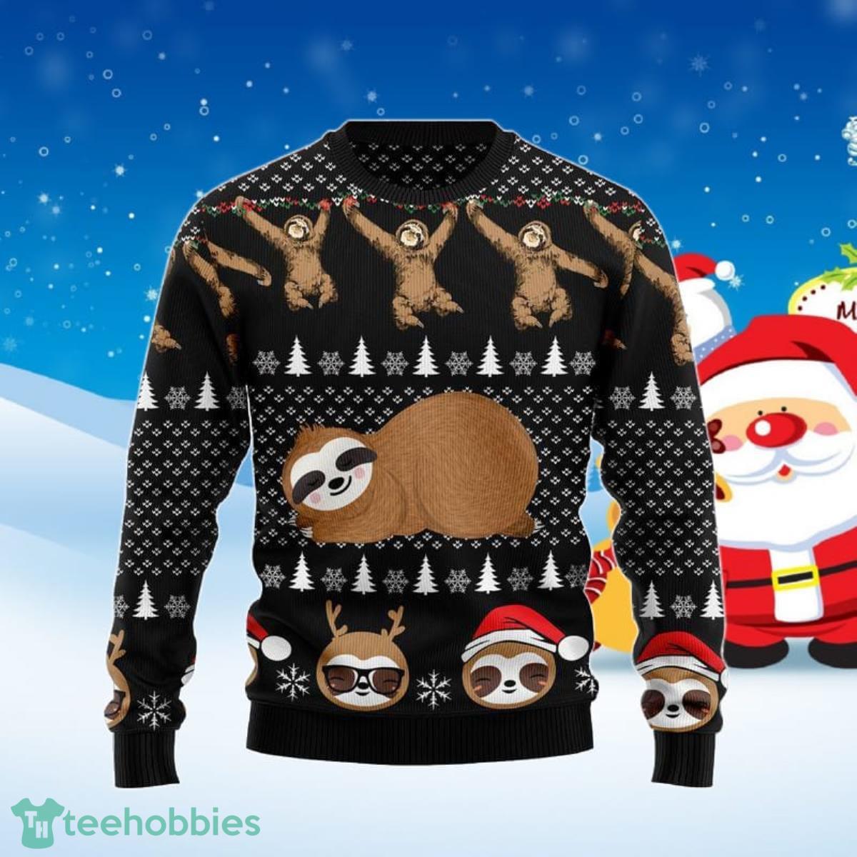 Crazy Sloth Ugly Christmas Sweater Best Gift For Men And Women Product Photo 1