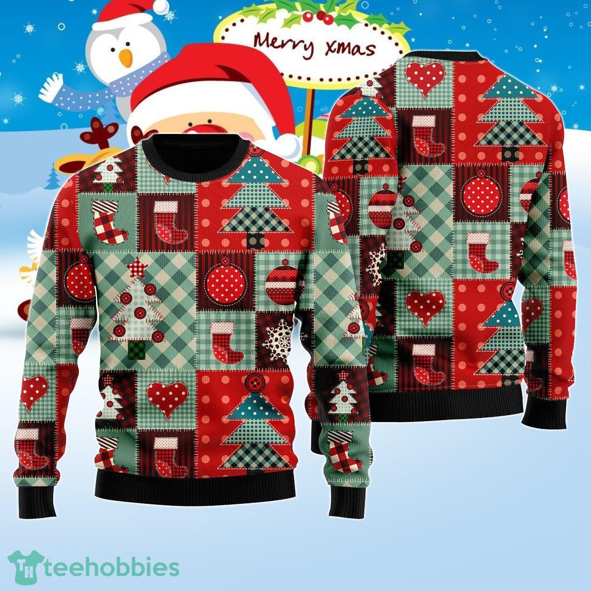 Crochet Red Christmas Holiday Ugly Christmas Sweater Best Gift For Men And Women Product Photo 1