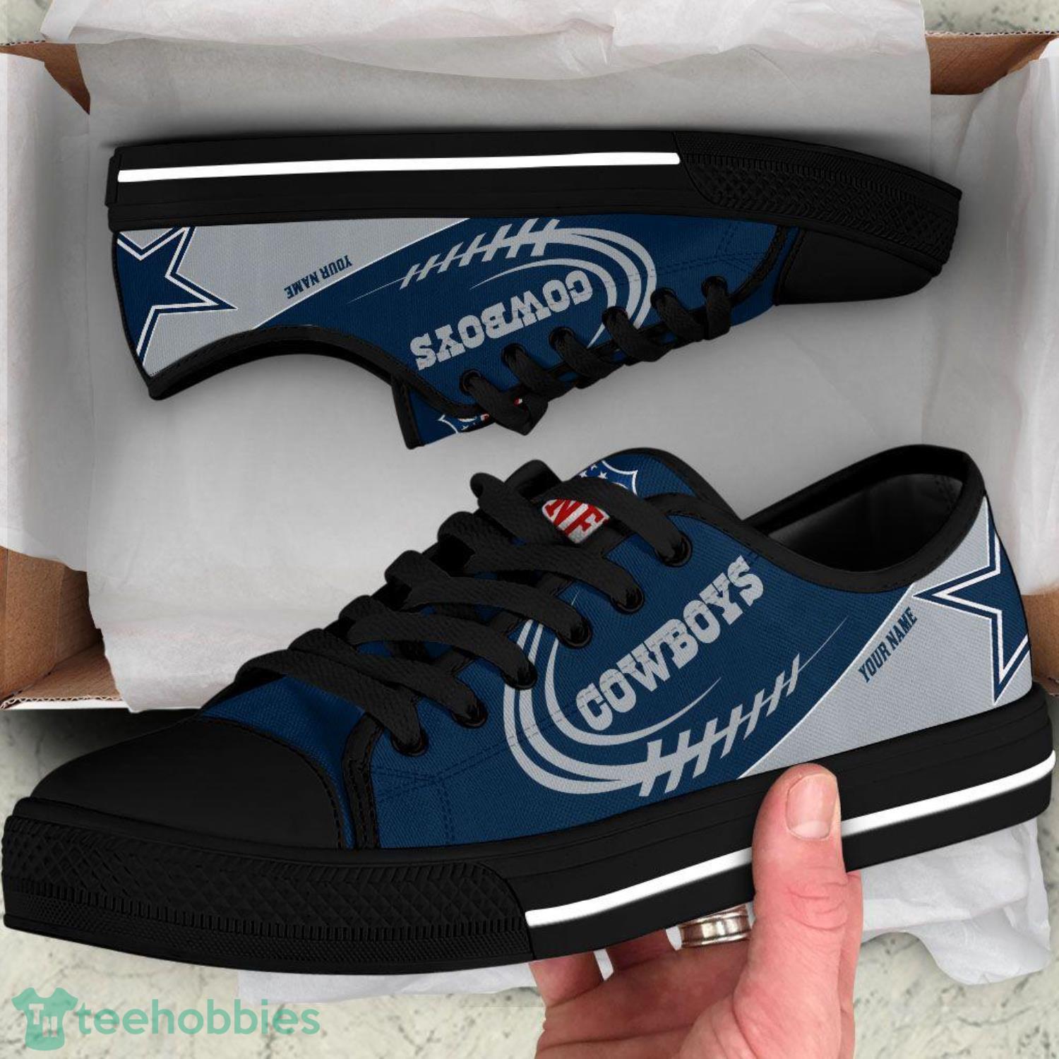 Custom Name Dallas Cowboys Low Top Shoes For Fans Sport Product Photo 2
