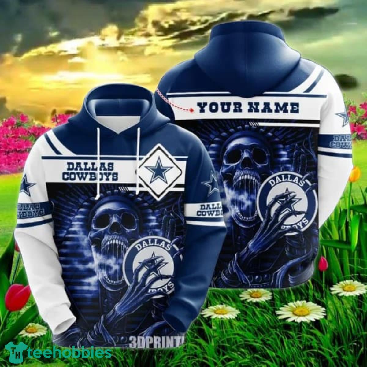Custom Name Dallas Cowboys NFL 3D Hoodie Impressive Gift For Fans Product Photo 1