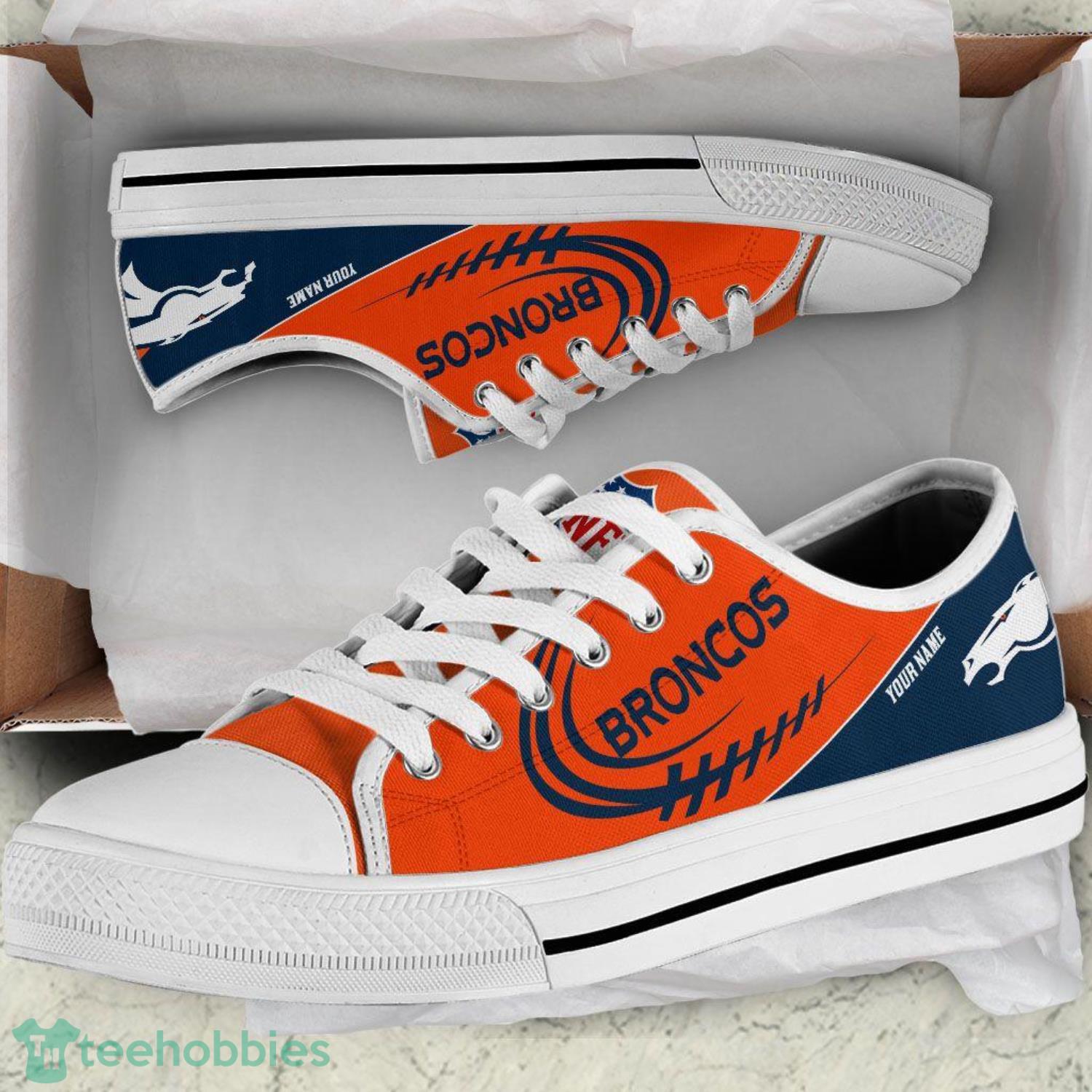 Custom Name Denver Broncos Low Top Shoes For Fans Sport Product Photo 2