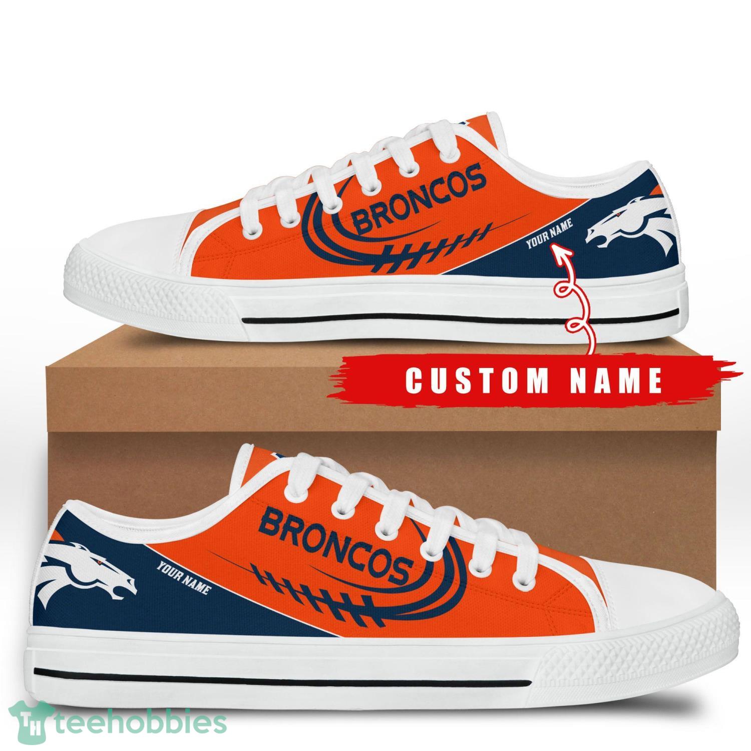 Custom Name Denver Broncos Low Top Shoes For Fans Sport Product Photo 1