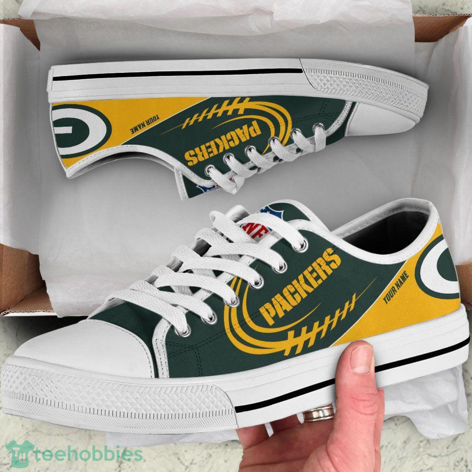 Custom Name Green Bay Packers Low Top Shoes For Fans Sport Product Photo 2