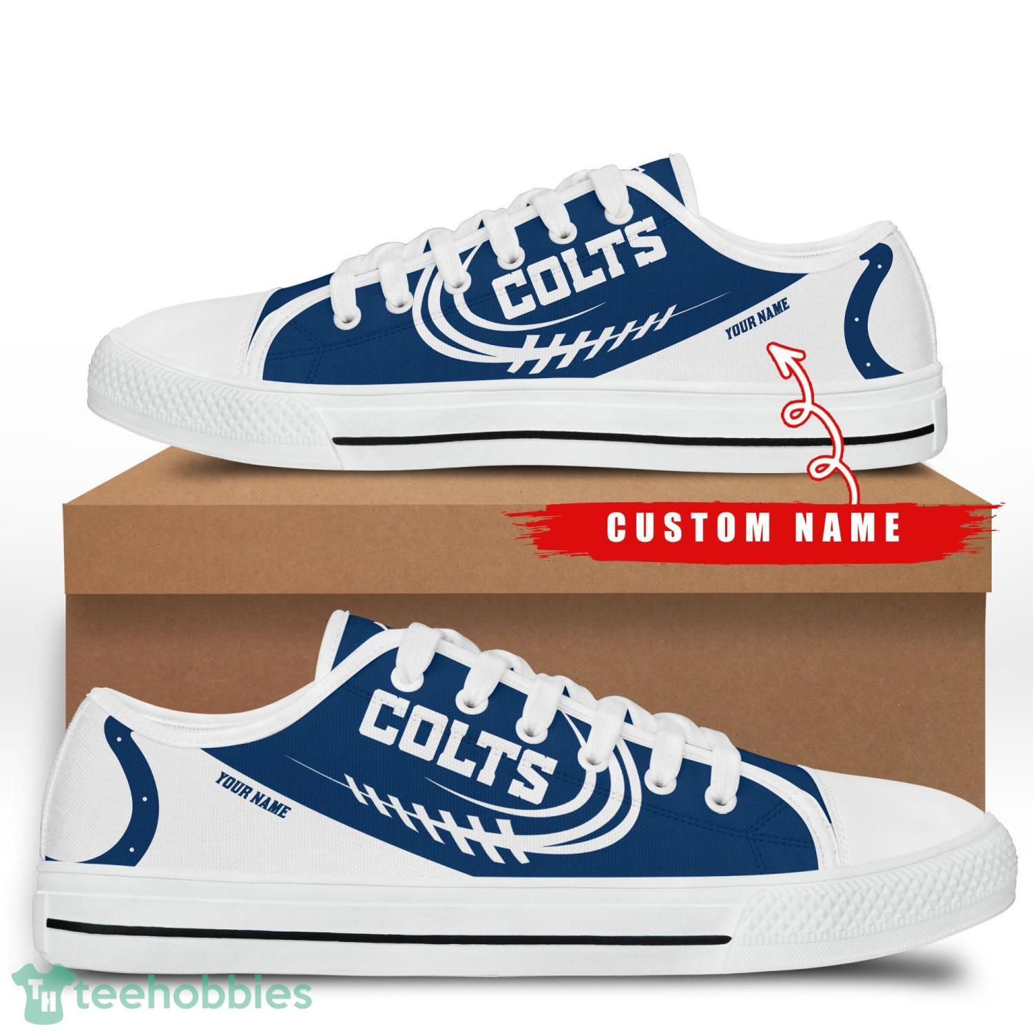 Custom Name Indianapolis Colts Low Top Shoes For Fans Sport Product Photo 2