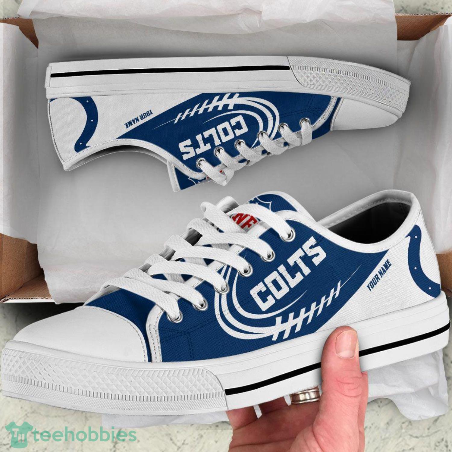 Custom Name Indianapolis Colts Low Top Shoes For Fans Sport Product Photo 1