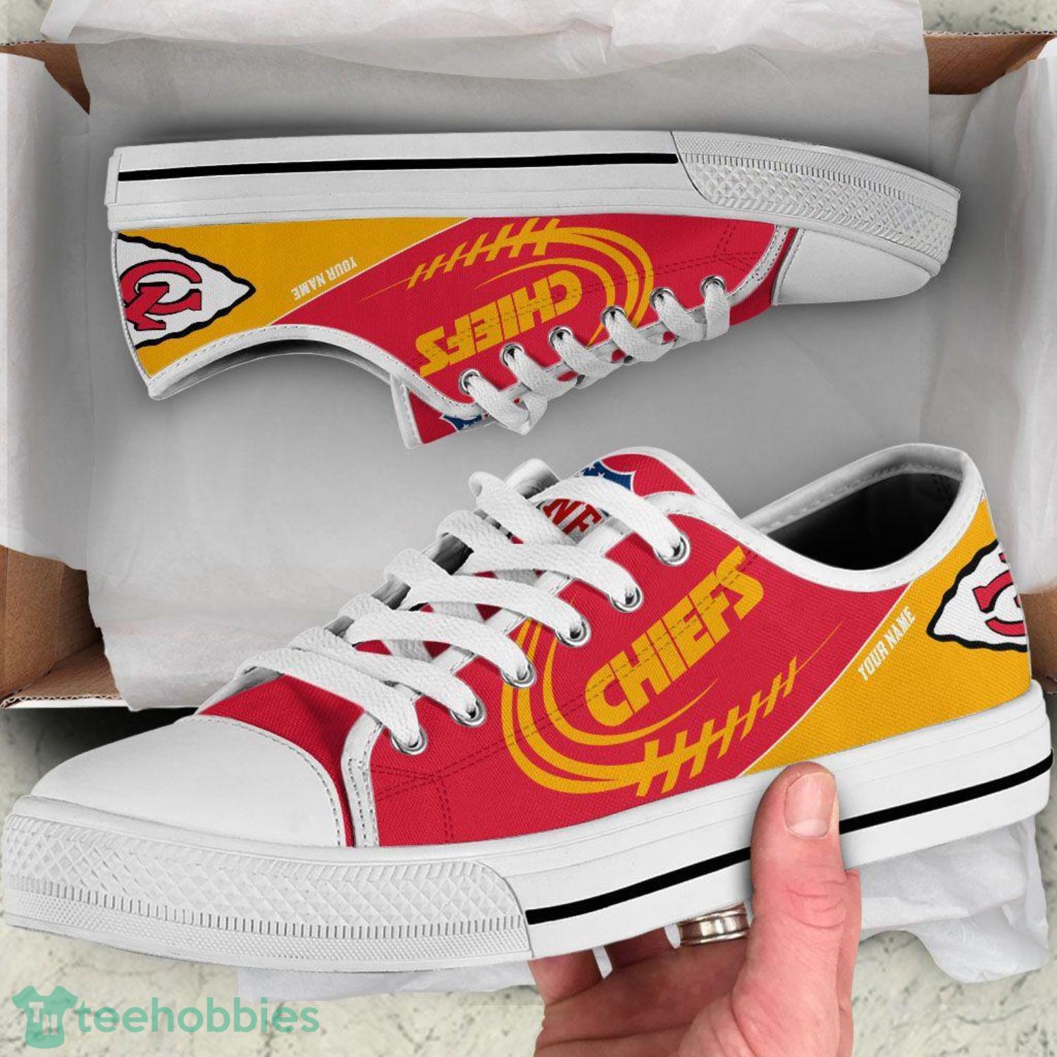 Custom Name Kansas City Chiefs Low Top Shoes For Fans Sport Product Photo 1
