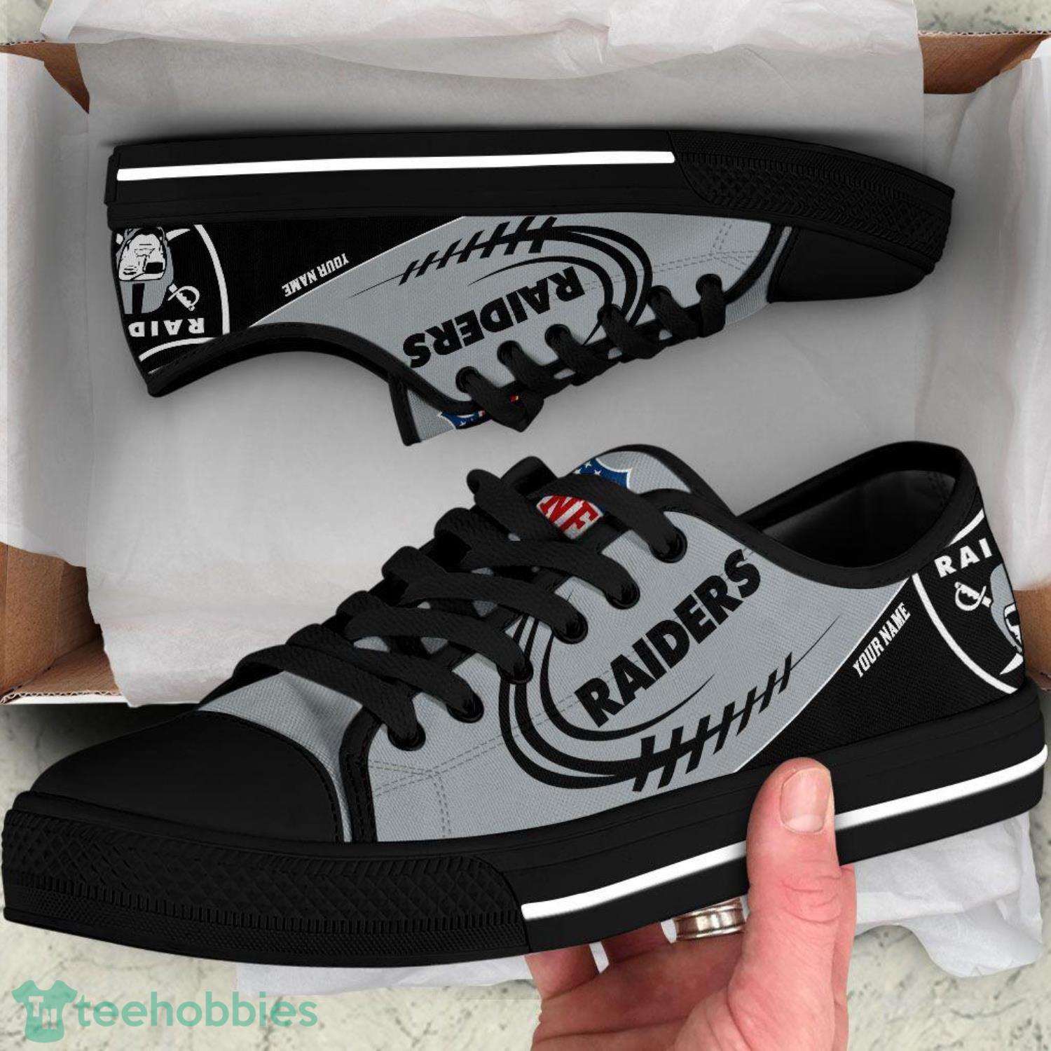 Custom Name Las Vegas Raiders Low Top Shoes For Fans Sport Product Photo 2