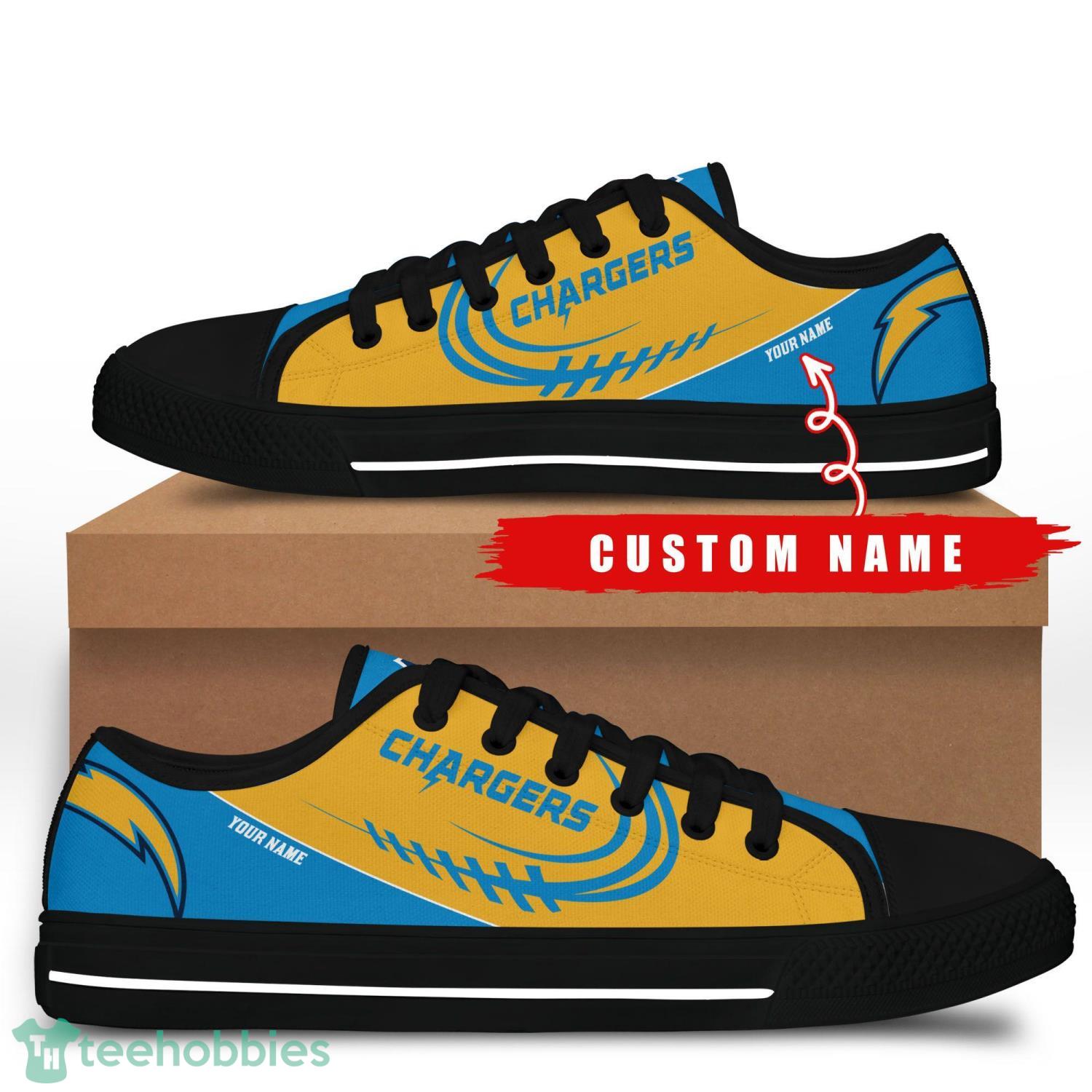 Custom Name Los Angeles Chargers Low Top Shoes For Fans Sport Product Photo 2