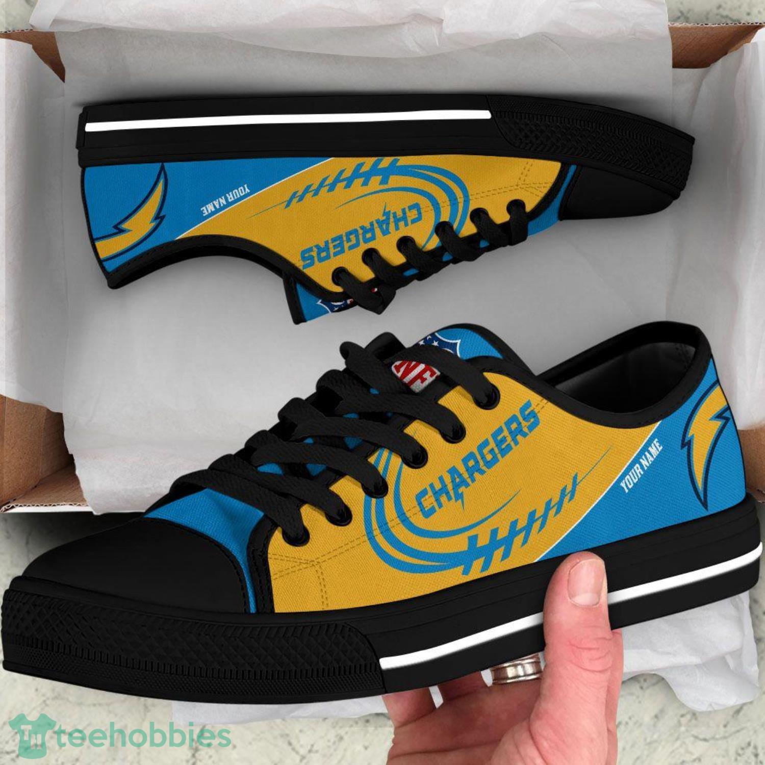 Custom Name Los Angeles Chargers Low Top Shoes For Fans Sport Product Photo 1