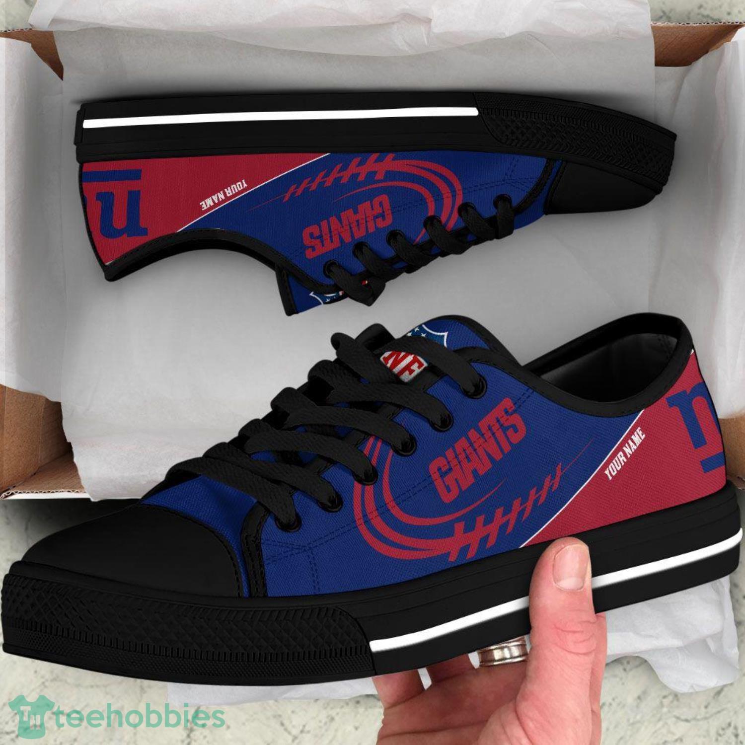 Custom Name New York Giants Low Top Shoes For Fans Sport Product Photo 2