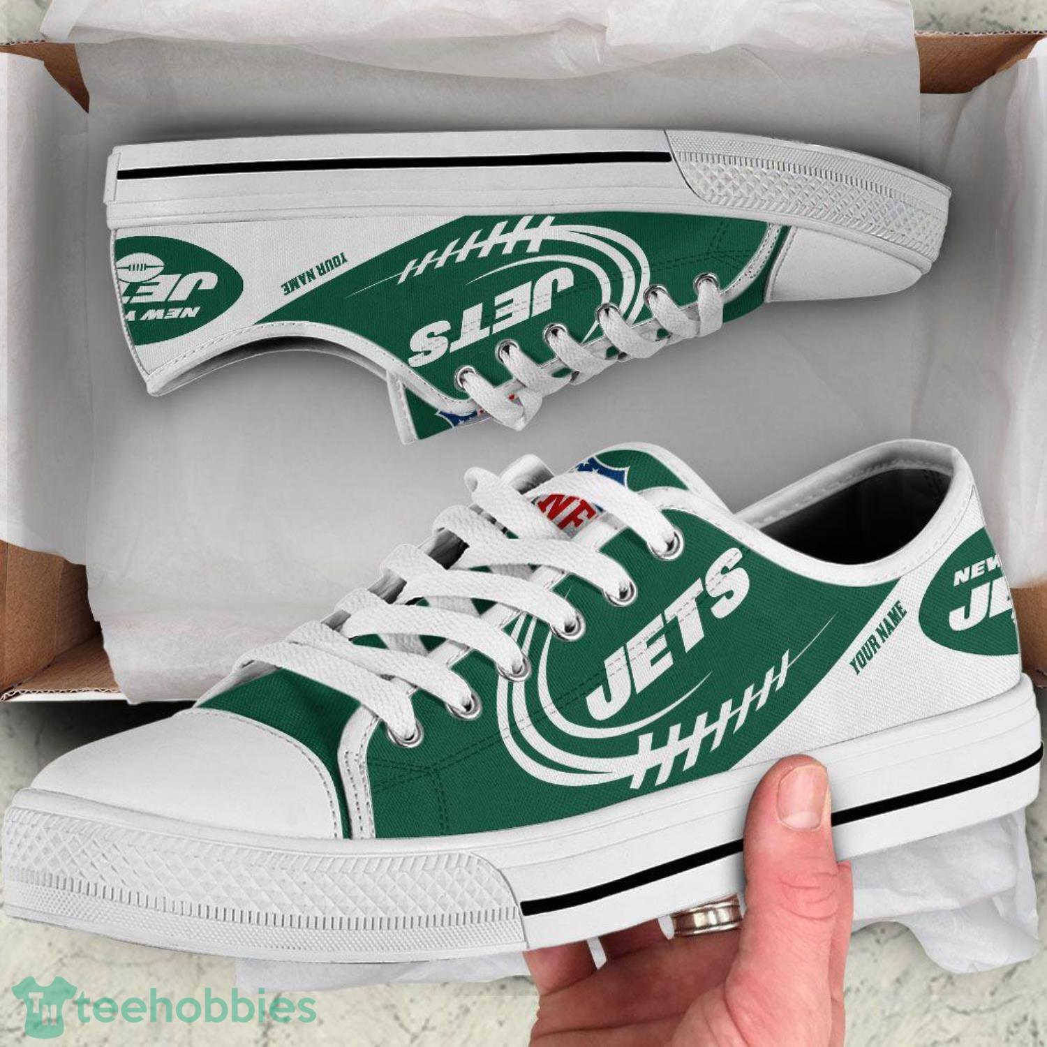 Custom Name New York Jets Low Top Shoes For Fans Sport Product Photo 1