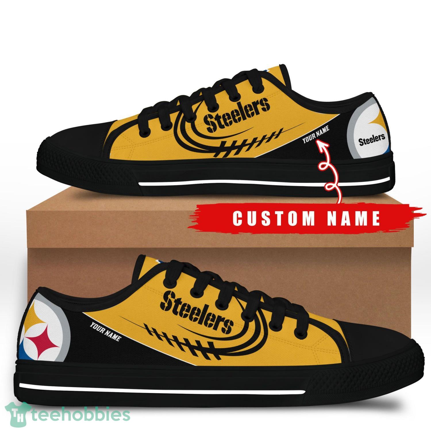 Custom Name Pittsburgh Steelers  Low Top Shoes For Fans Sport Product Photo 2
