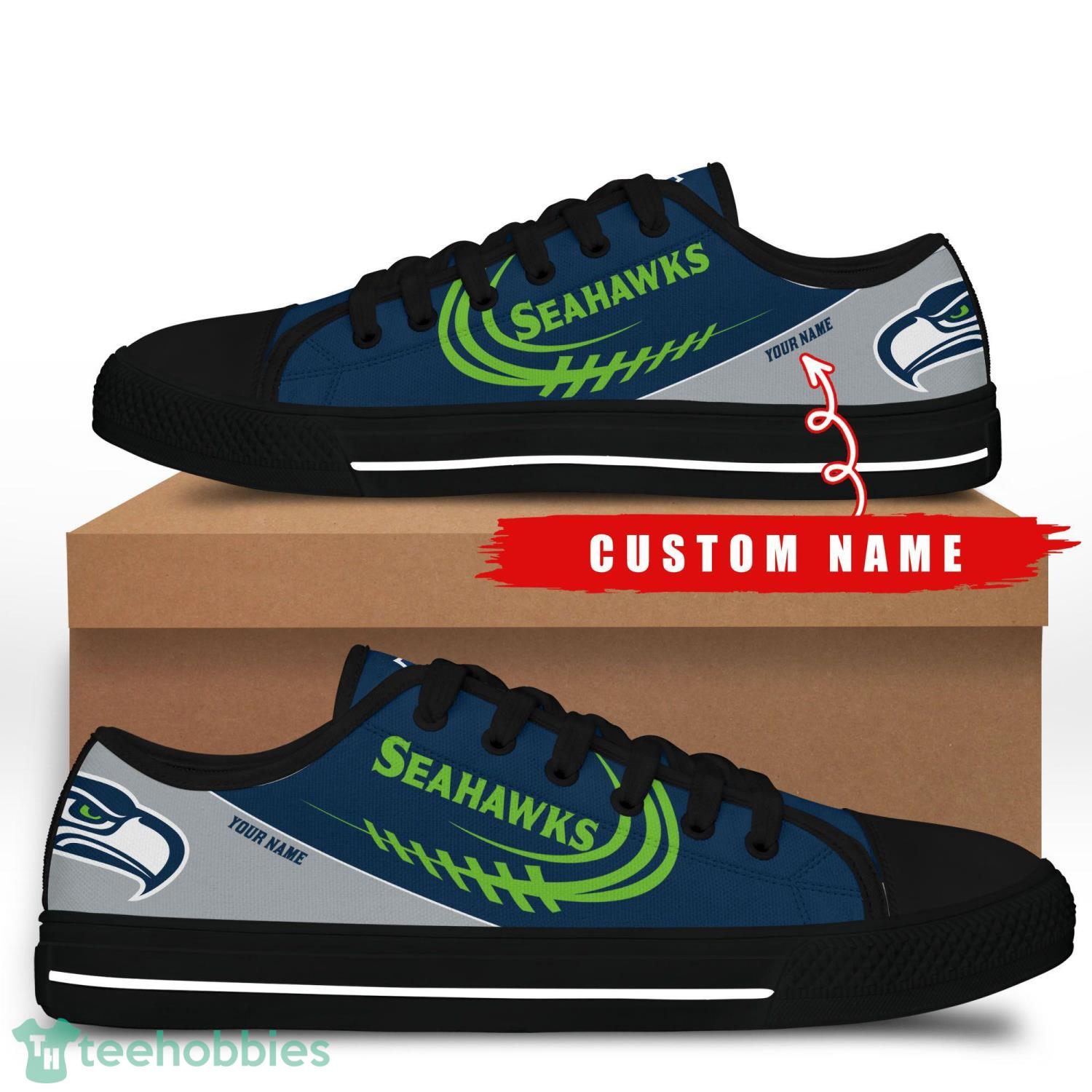 Custom Name Seattle Seahawks Low Top Shoes For Fans Sport Product Photo 1