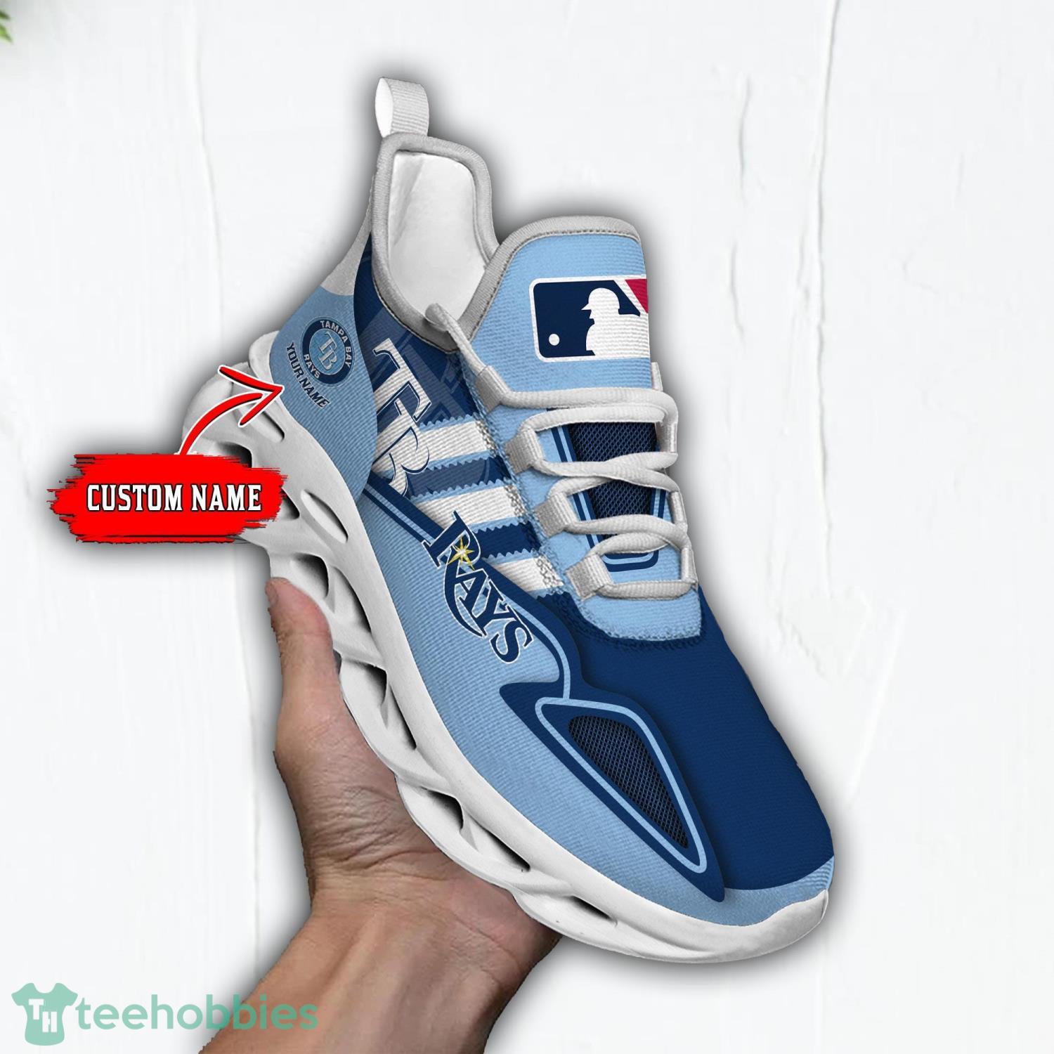 Custom Name Shoes Tampa Bay Rays Striped Max Soul Shoes Sport Sneakers