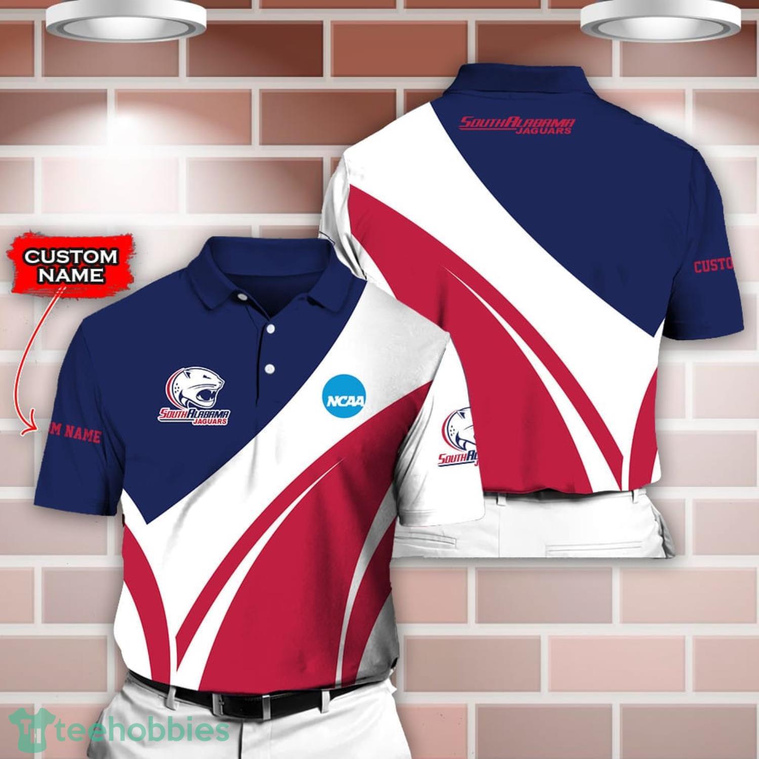 Custom Name South Alabama Jaguars Polo Shirt For Sport Fans