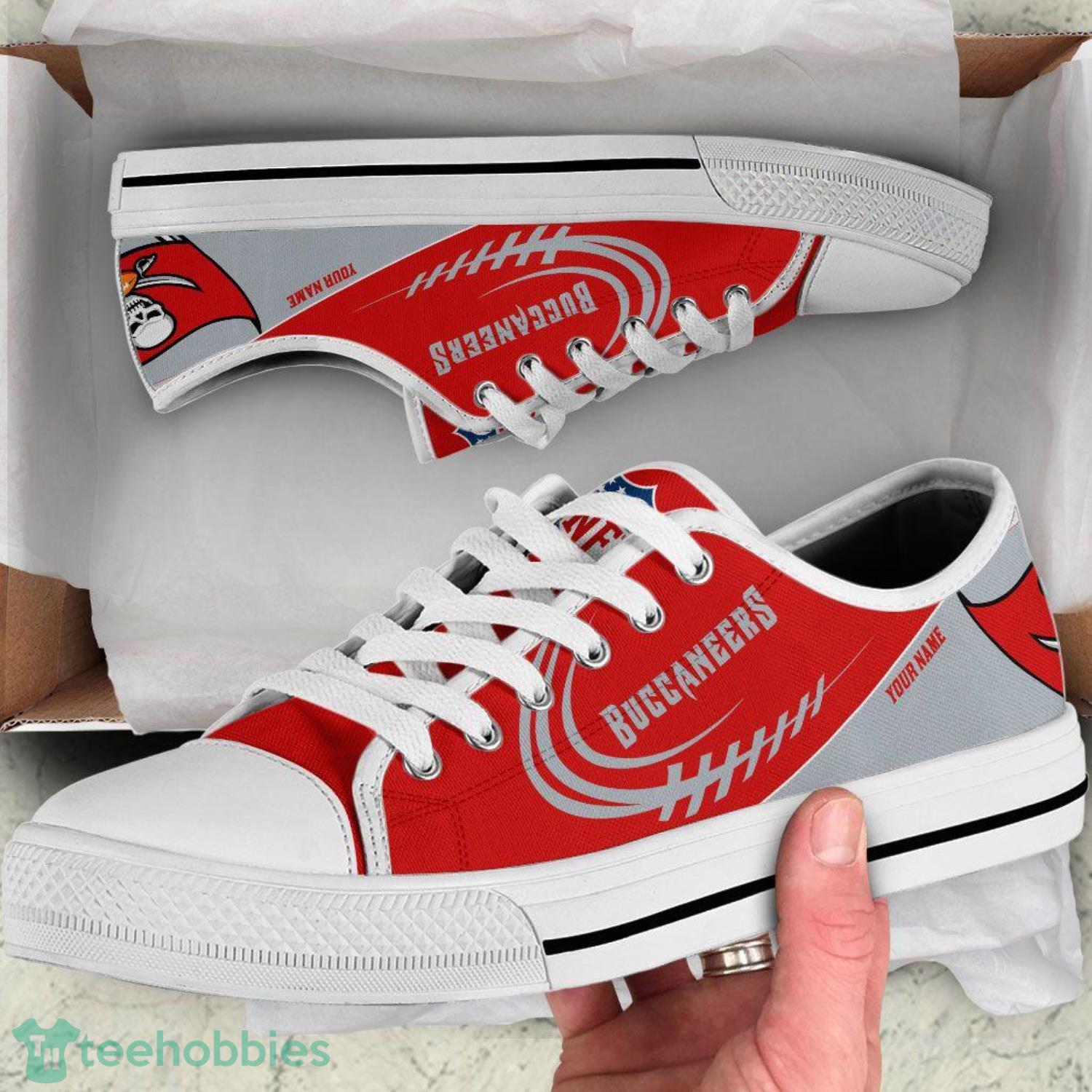 Custom Name Tampa Bay Buccaneers Low Top Shoes For Fans Sport Product Photo 2
