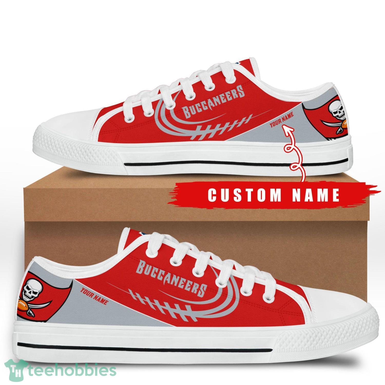 Custom Name Tampa Bay Buccaneers Low Top Shoes For Fans Sport Product Photo 1