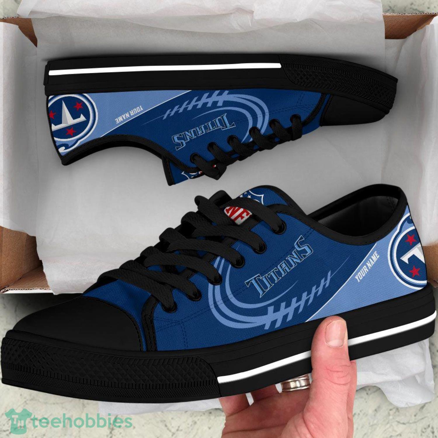 Custom Name Tennessee Titans Low Top Shoes For Fans Sport Product Photo 2