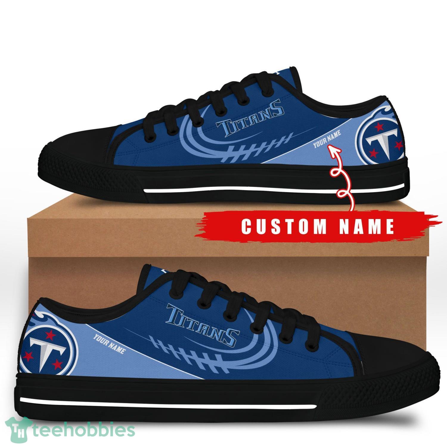 Custom Name Tennessee Titans Low Top Shoes For Fans Sport Product Photo 1