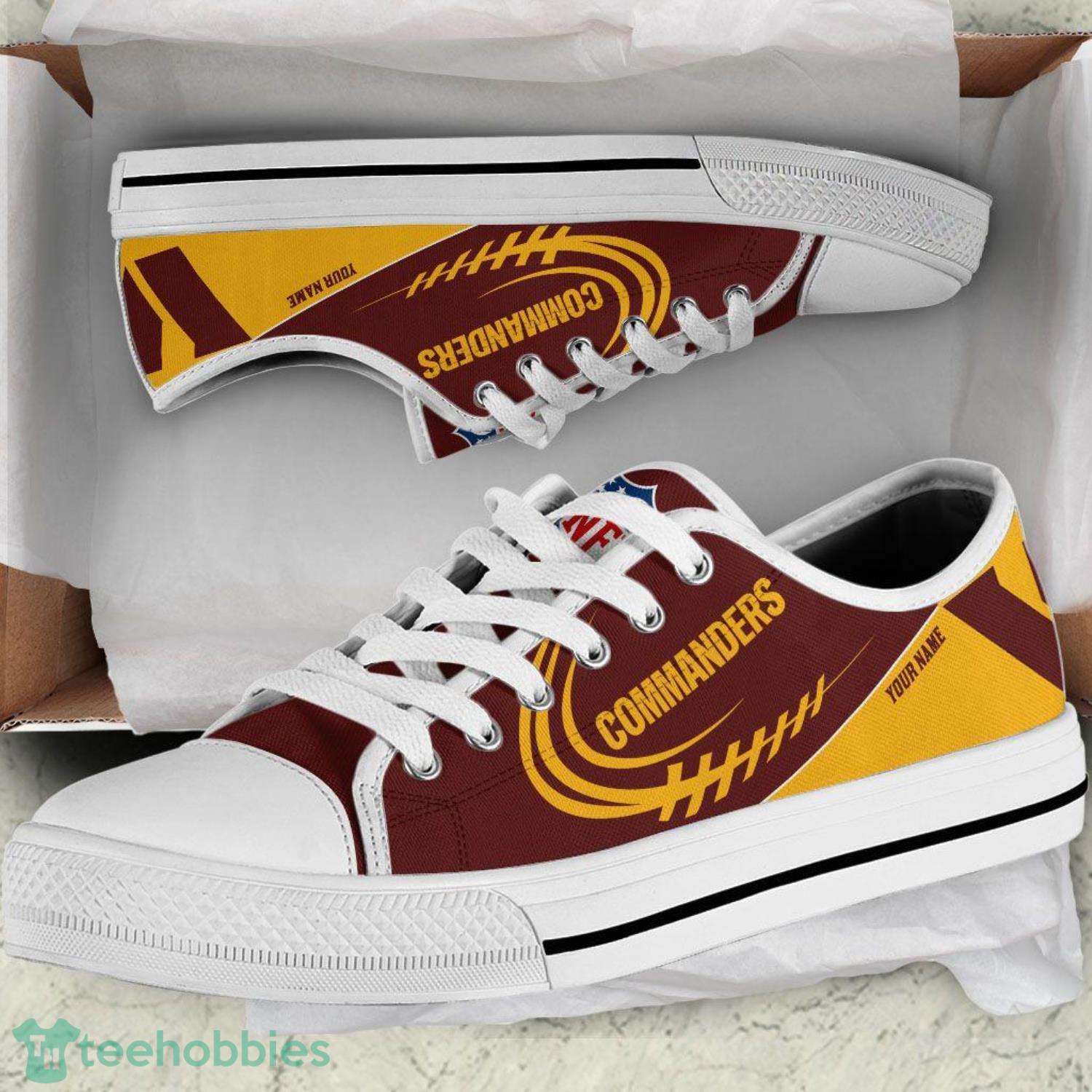 Custom Name Washington Football Low Top Shoes For Fans Sport Product Photo 1