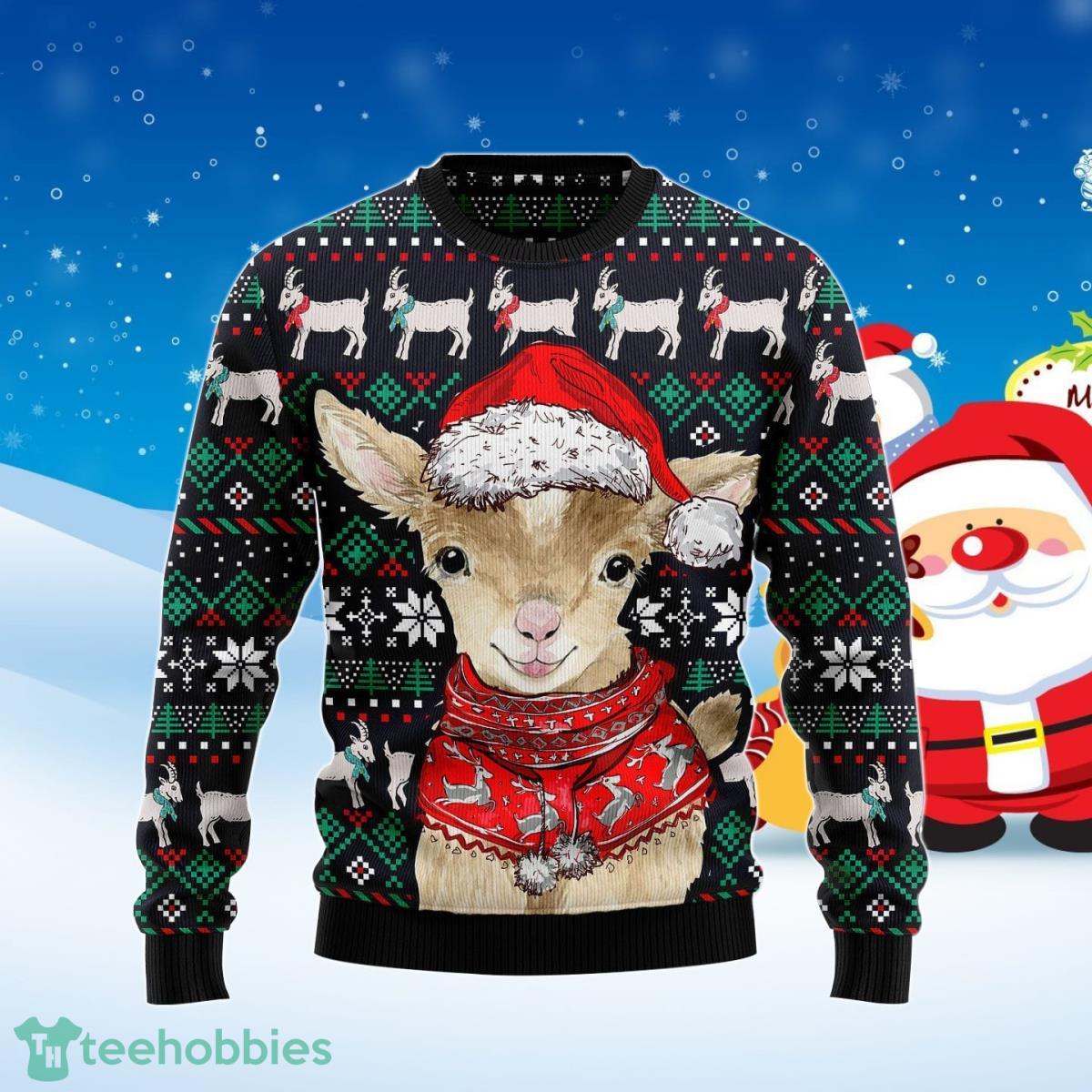 Cute Goat Ugly Christmas Sweater Best Gift For Men And Women Product Photo 1