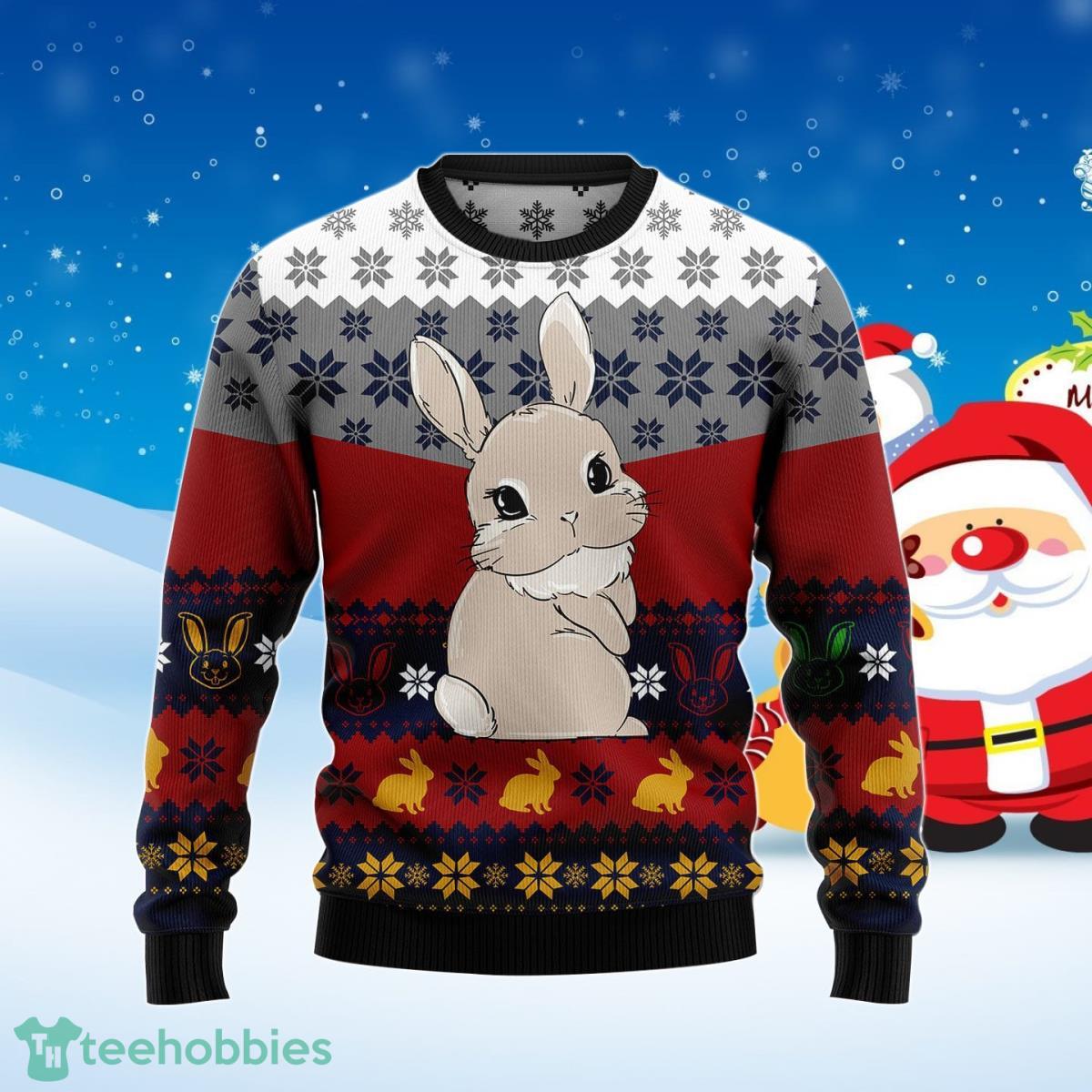 Cute Rabbit Ugly Christmas Sweater Style Gift For Men And Women Product Photo 1