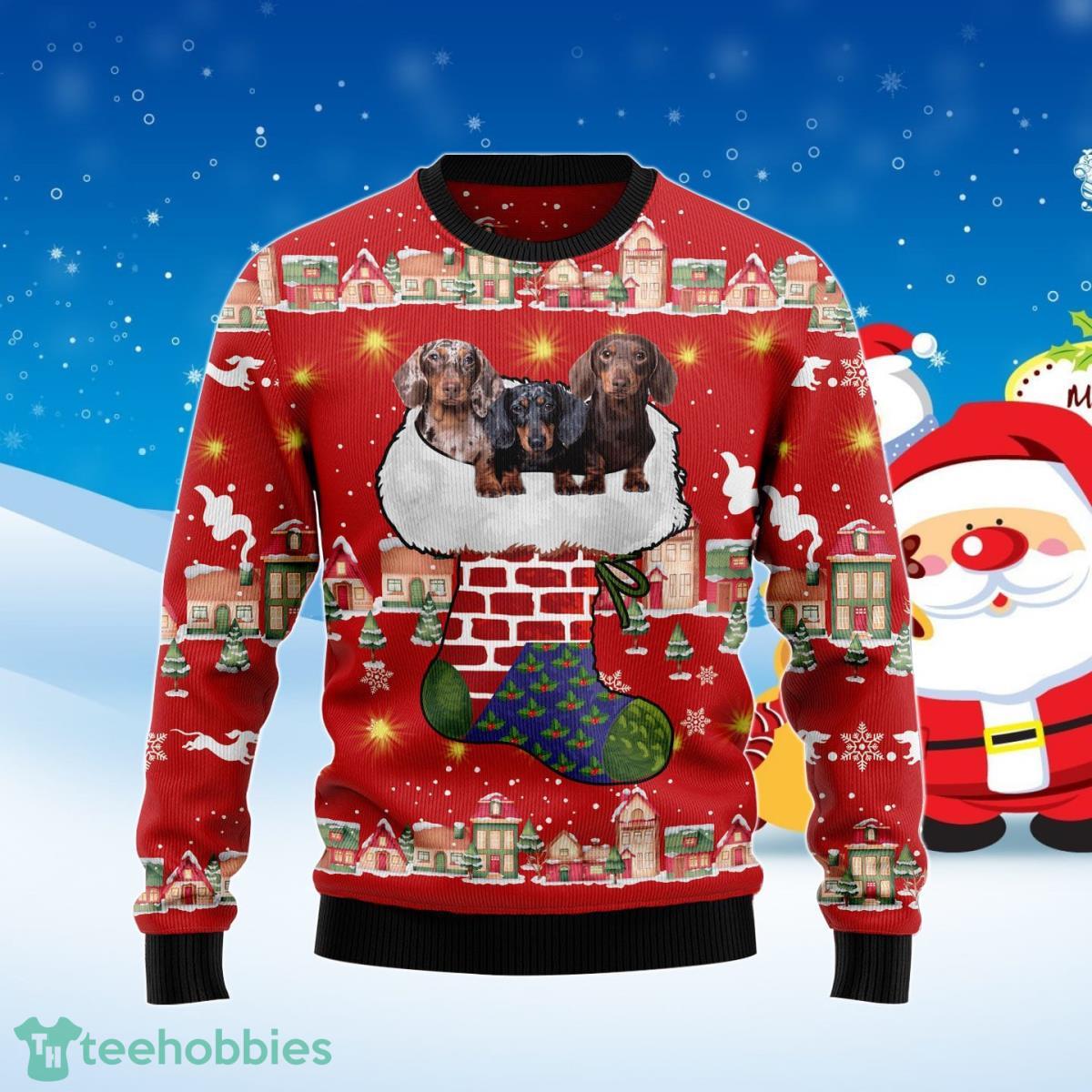 Dachshund Light Up Ugly Christmas Sweater Best Gift For Men And Women Product Photo 1