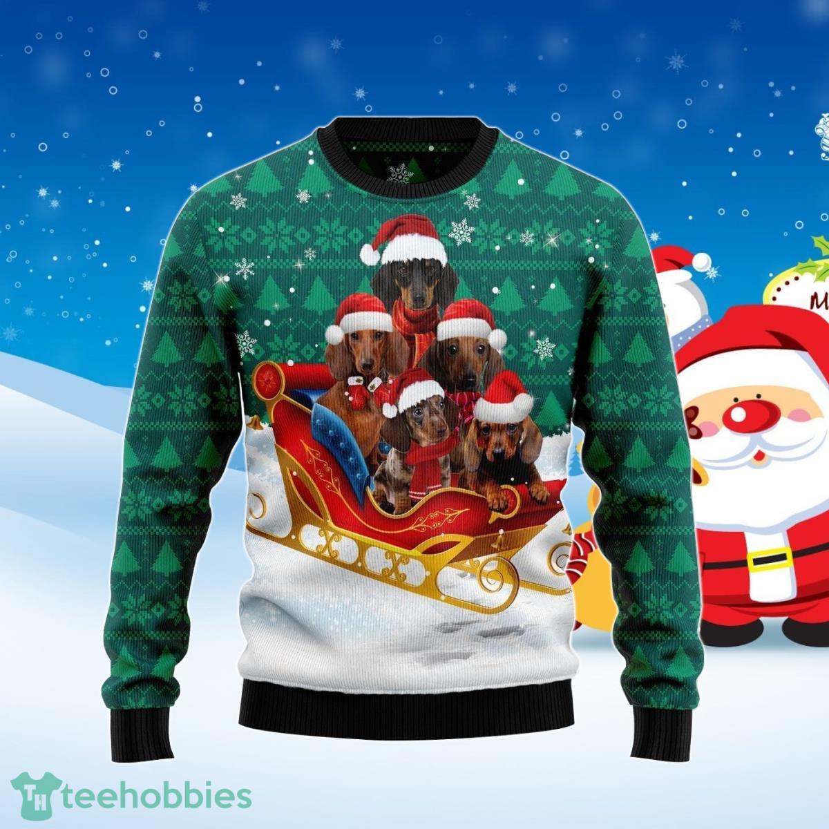 Dachshund Snow Ugly Christmas Sweater Style Gift For Men And Women Product Photo 1