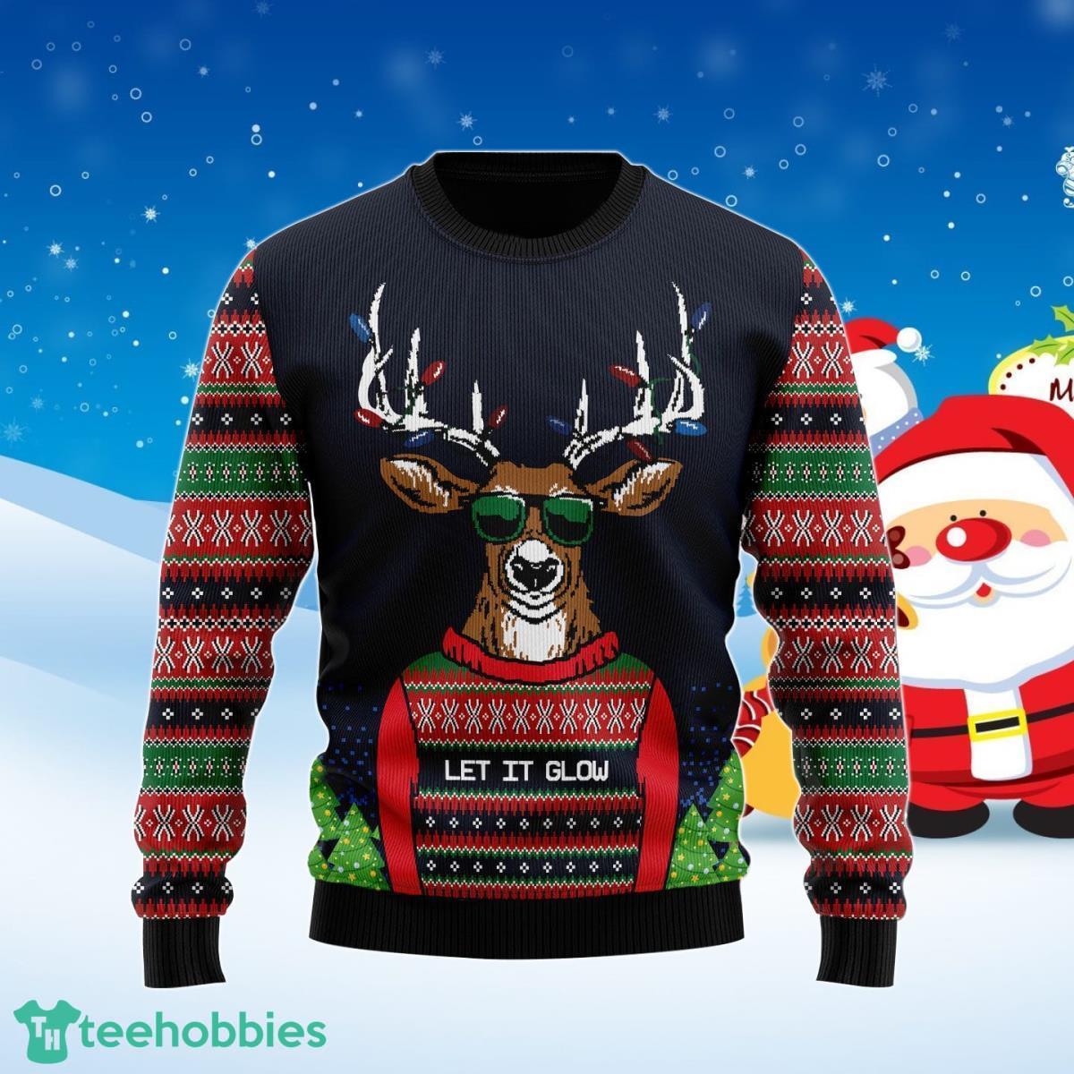 Deer Let It Glow Ugly Christmas Sweater Best Gift For Men And Women Product Photo 1