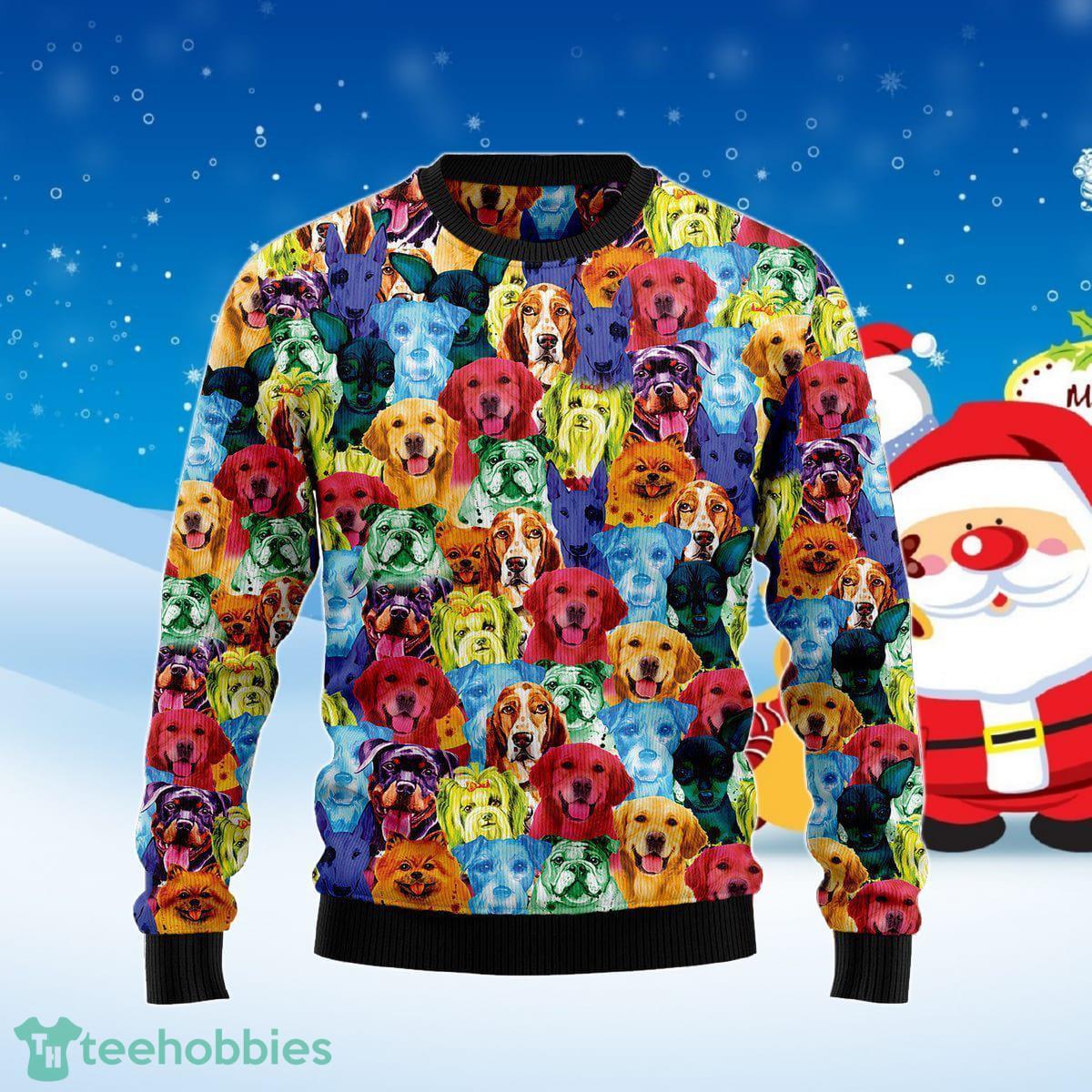 Dog Colorful Ugly Christmas Sweater Best Gift For Men And Women Product Photo 1