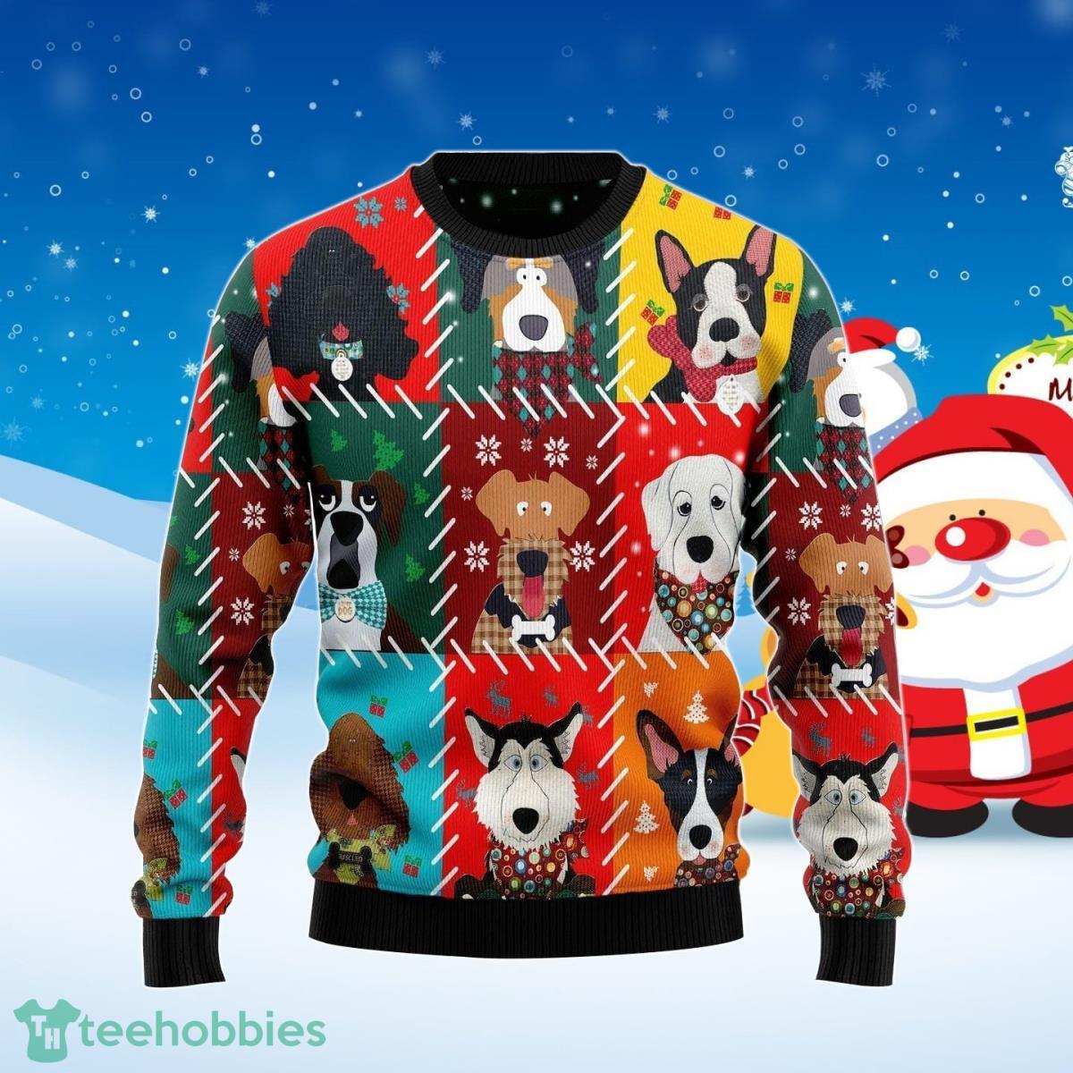Dog Face Ugly Christmas Sweater Style Gift For Men And Women Product Photo 1