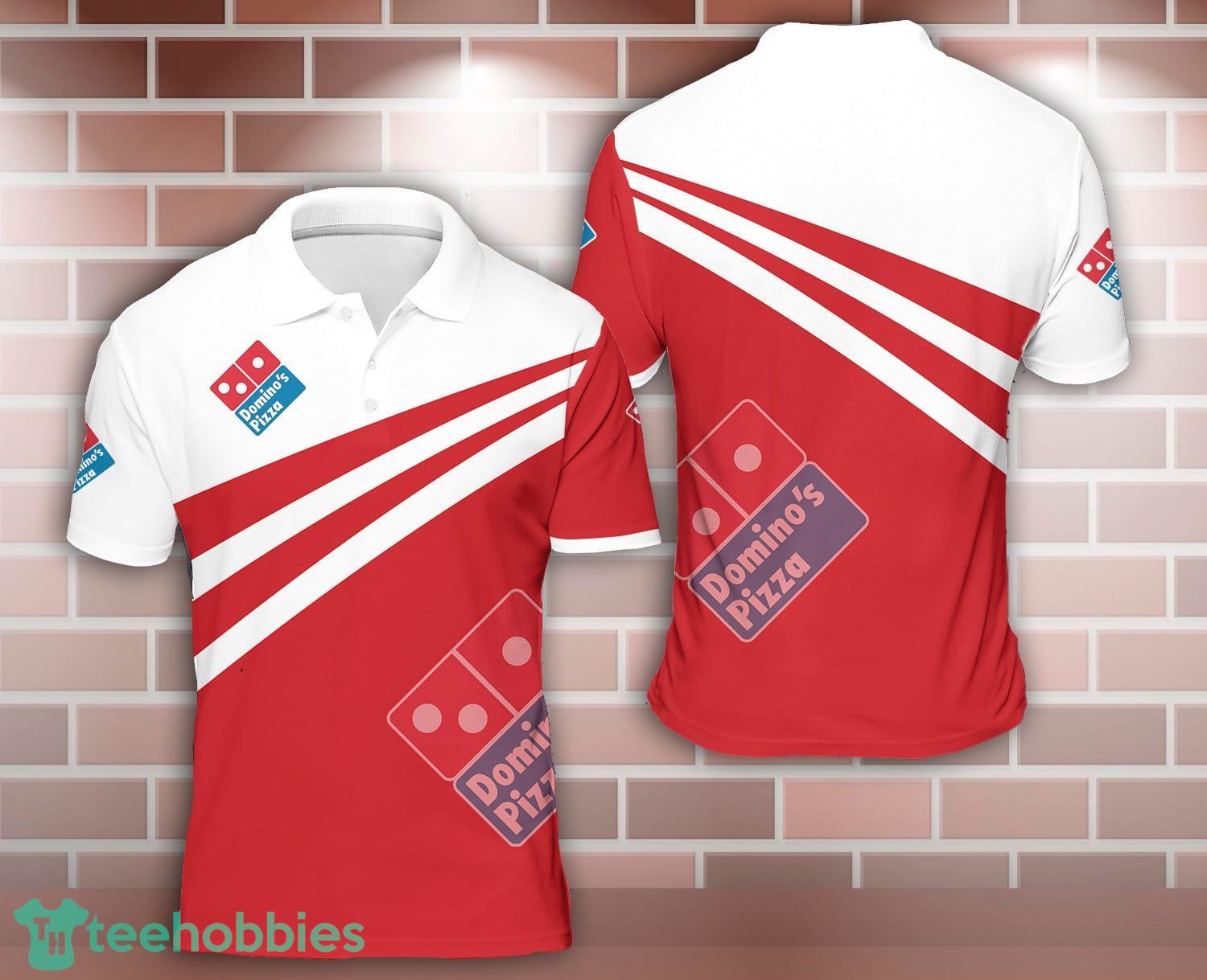domino's pizza 3D Sport Polo Shirt White Red Nice Gift Product Photo 1
