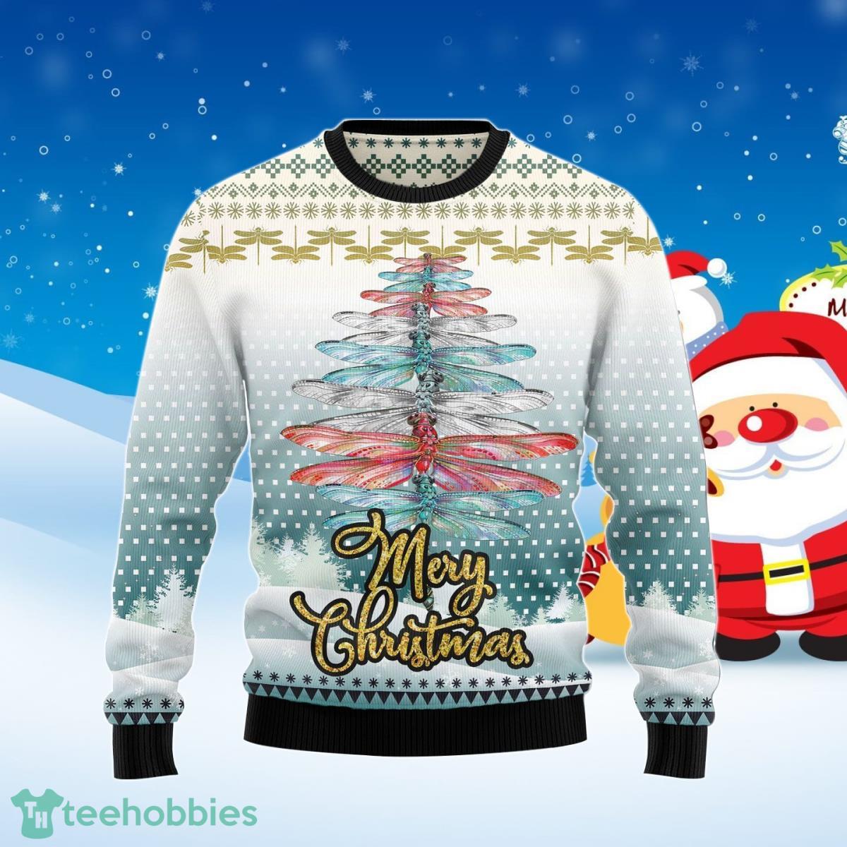 Dragonfly Color Ugly Christmas Sweater Best Gift For Men And Women Product Photo 1