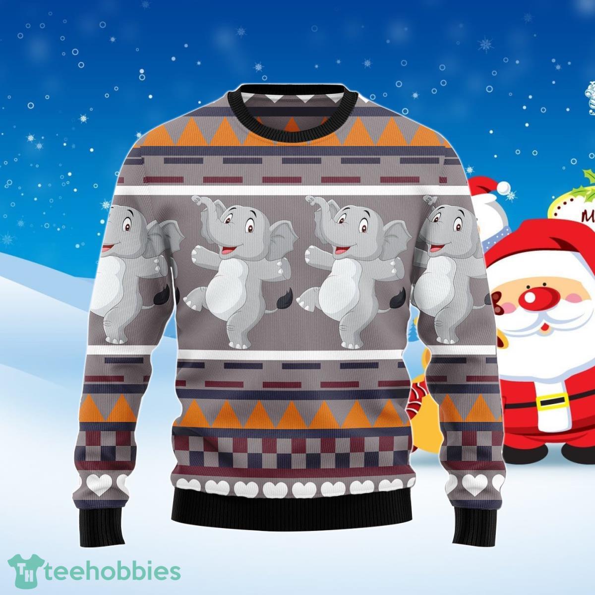 Elephant Dancing Ugly Christmas Sweater Best Gift For Men And Women Product Photo 1