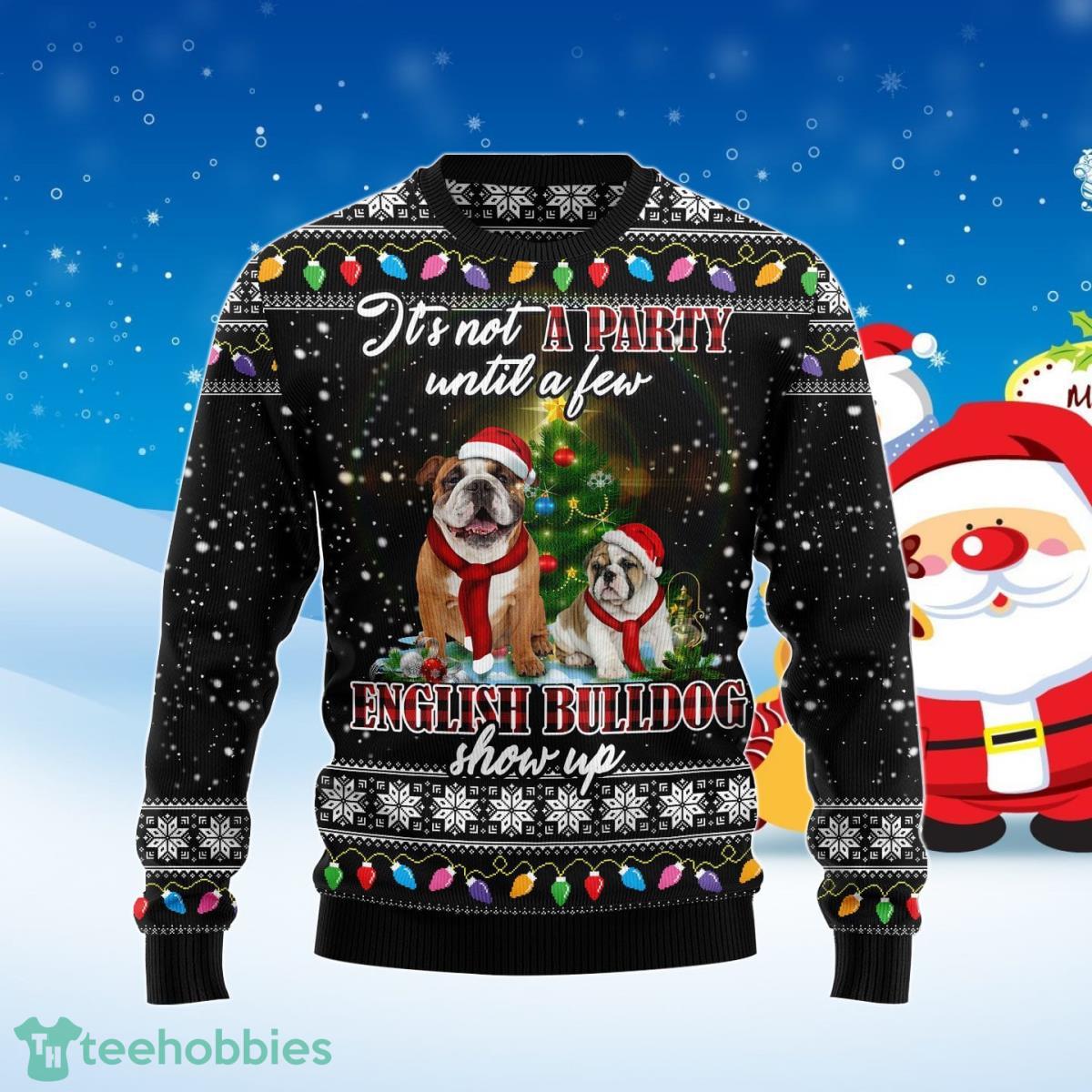English Bulldog Ugly Christmas Sweater Best Gift For Men And Women Product Photo 1