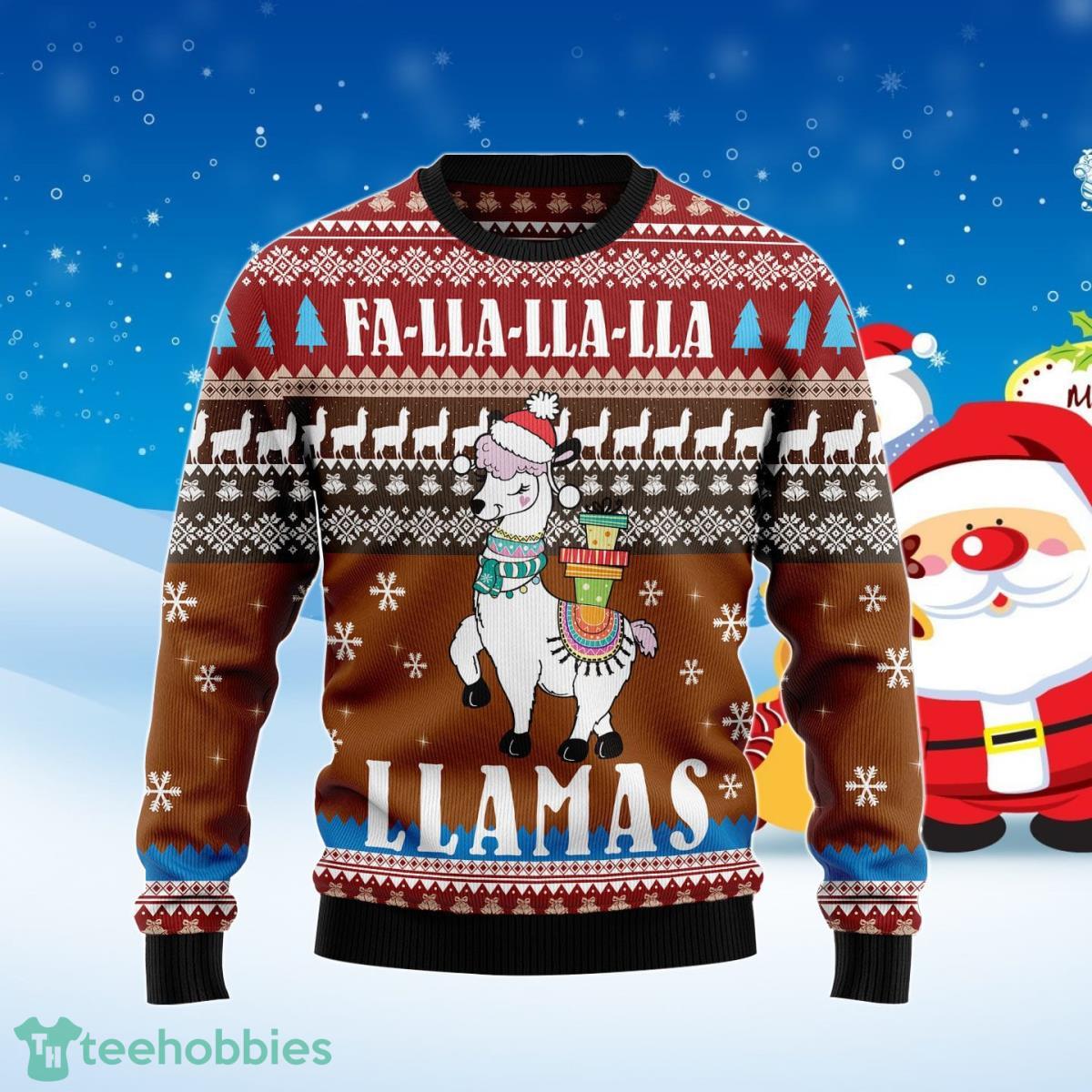 Fa Lla Lla Llamas Ugly Christmas Sweater Best Gift For Men And Women Product Photo 1