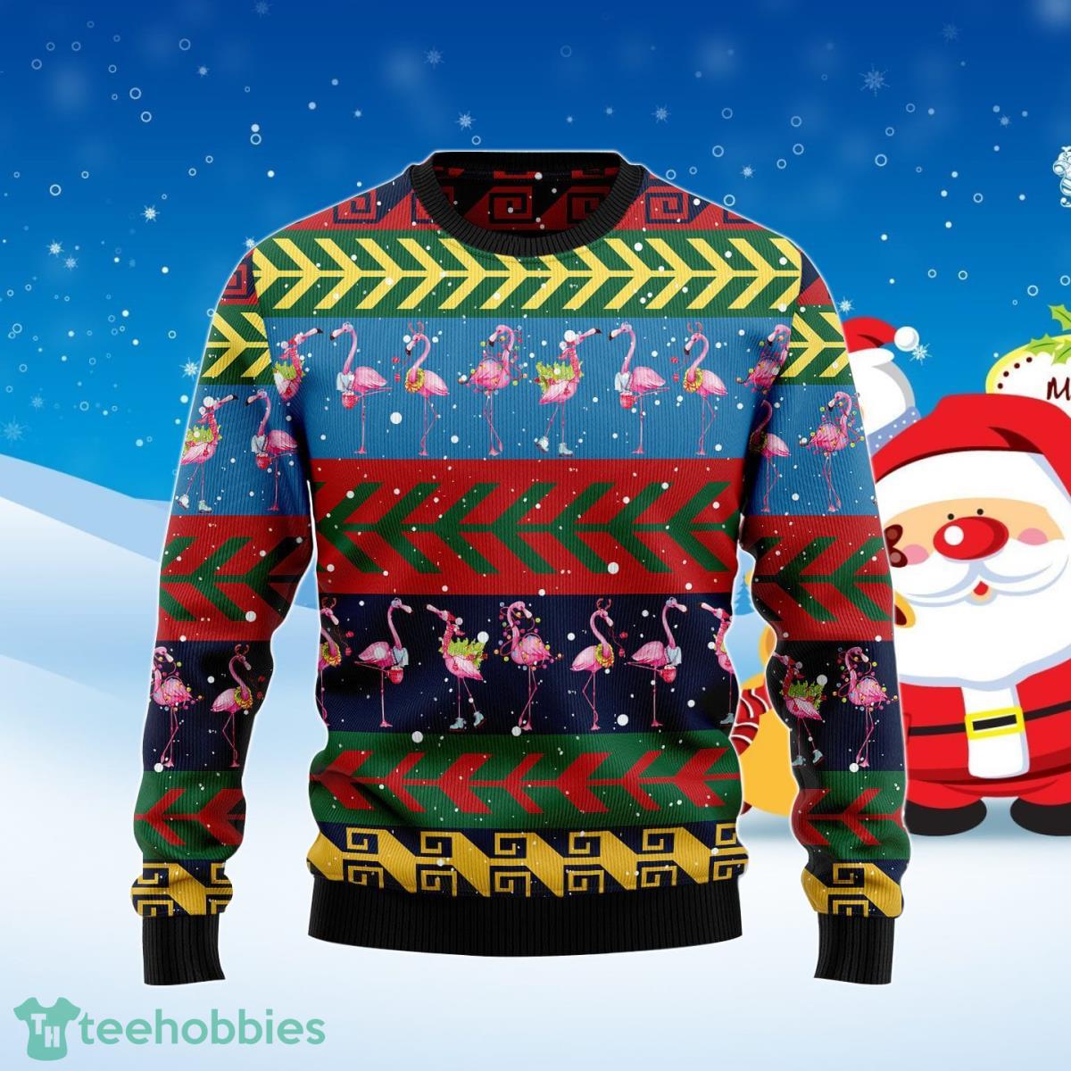 Flamingo Christmas Ugly Christmas Sweater Best Gift For Men And Women Product Photo 1