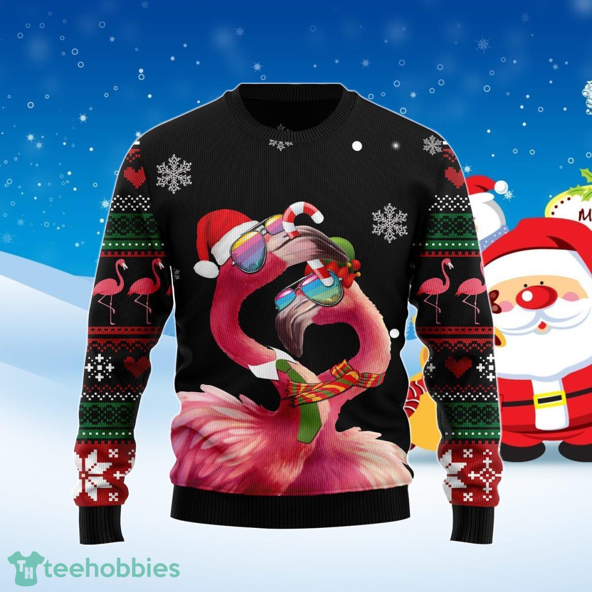 Flamingo Couple Ugly Christmas Sweater Best Gift For Men And Women Product Photo 1