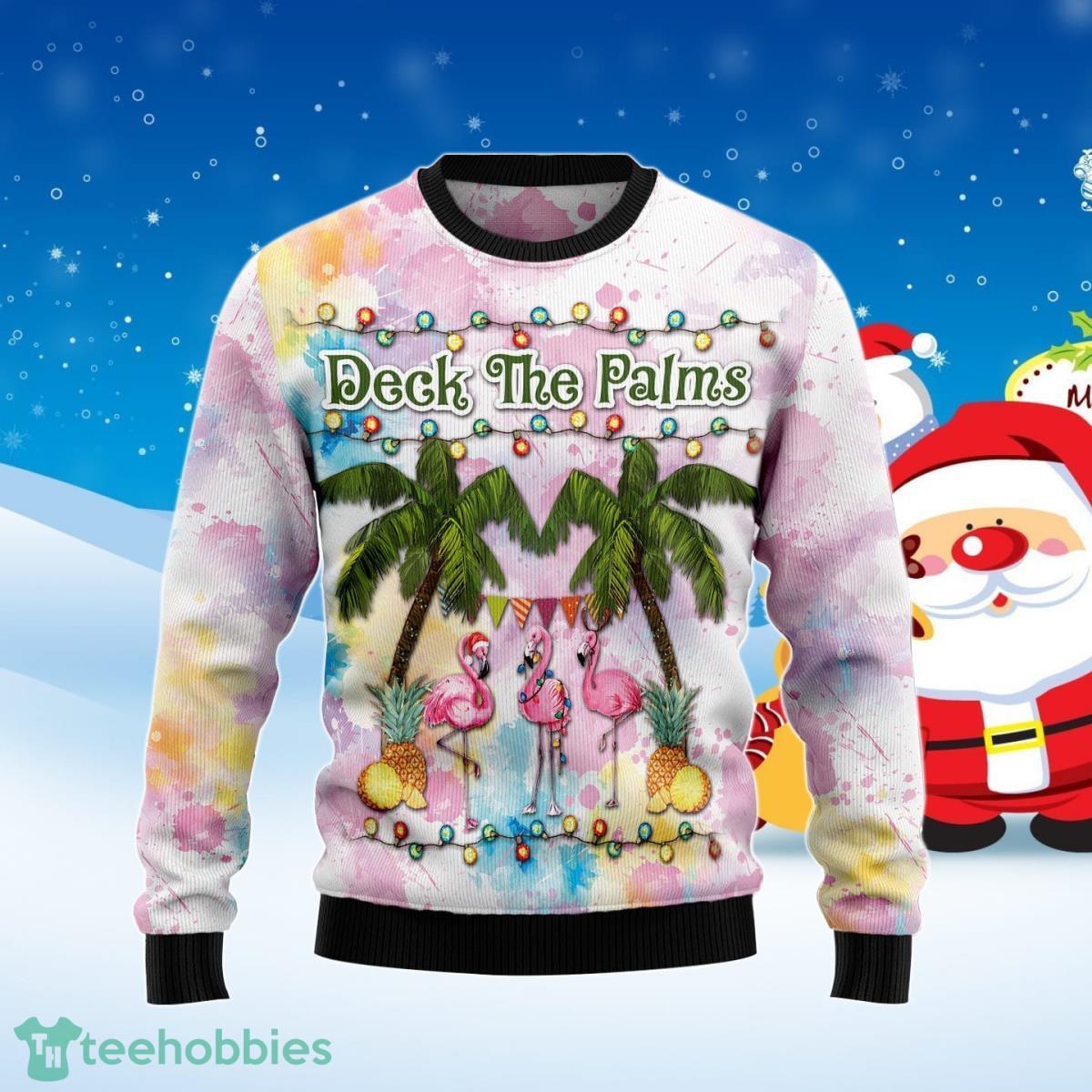 Flamingo Deck The Palms Ugly Christmas Sweater Best Gift For Men And Women Product Photo 1