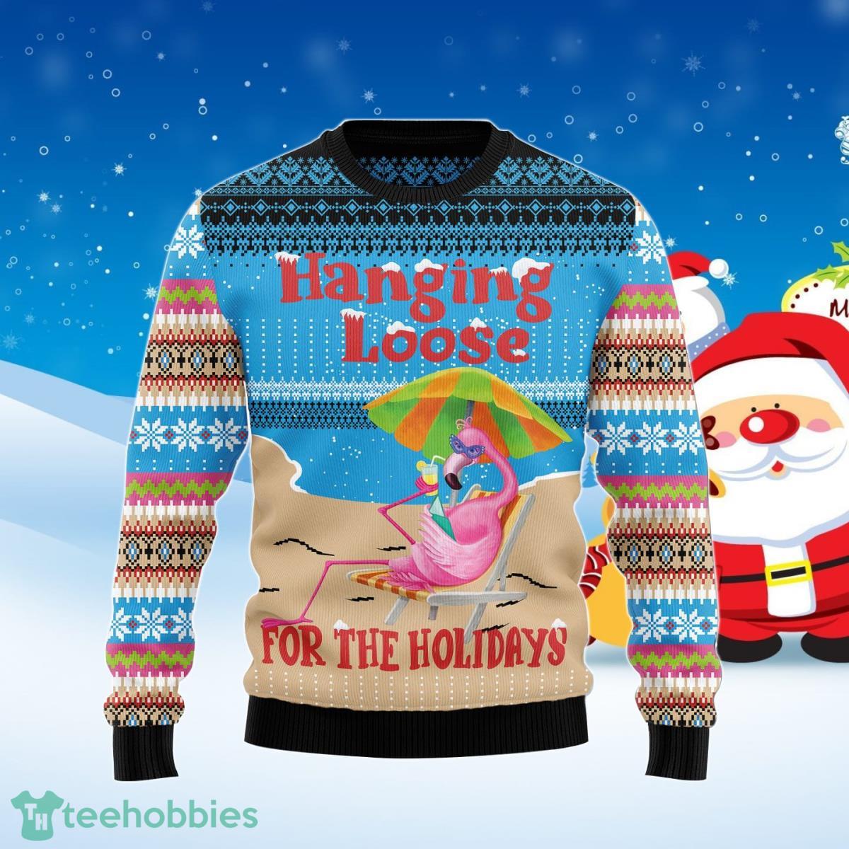 Flamingo Hanging Loose Ugly Christmas Sweater Best Gift For Men And Women Product Photo 1