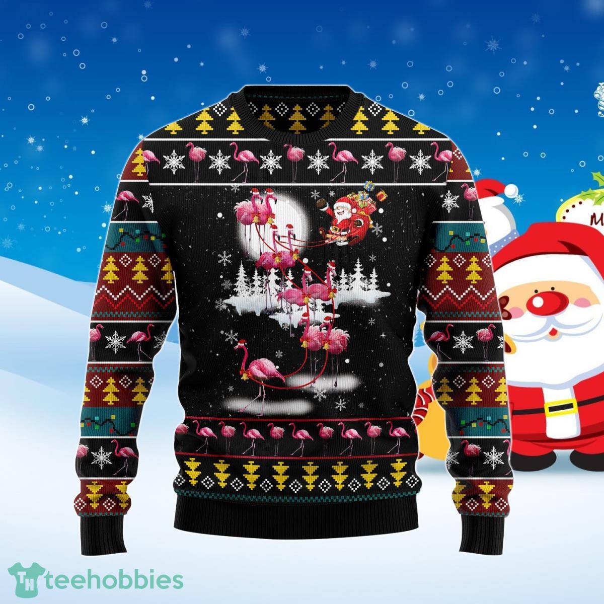Flamingo Reindeer Ugly Christmas Sweater Best Gift For Men And Women Product Photo 1