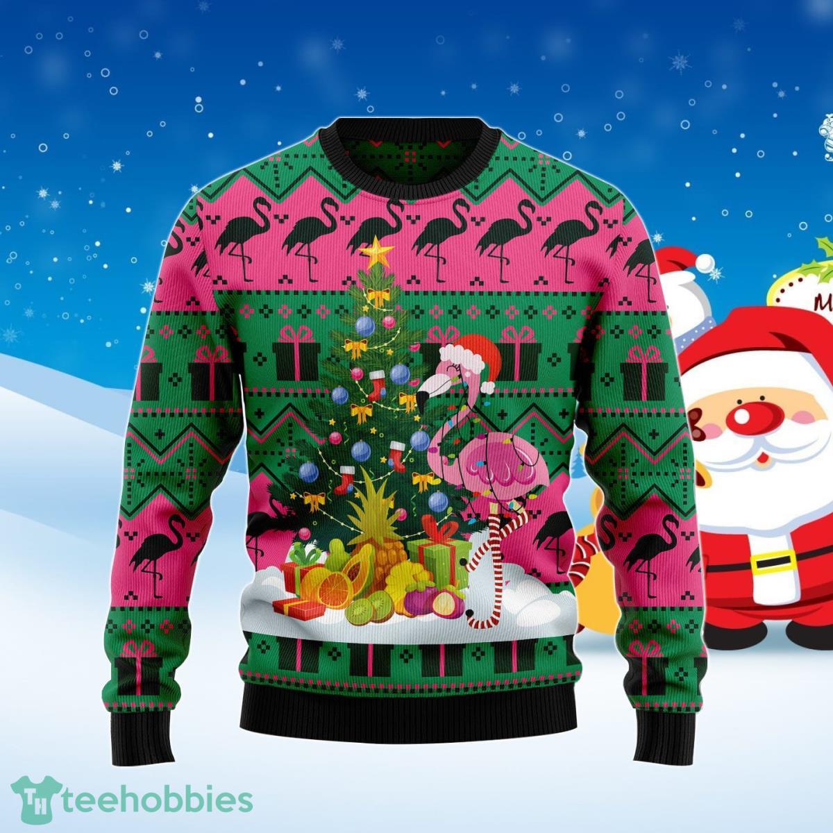 Flamingo Ugly Christmas Sweater Best Gift For Men And Women Product Photo 1
