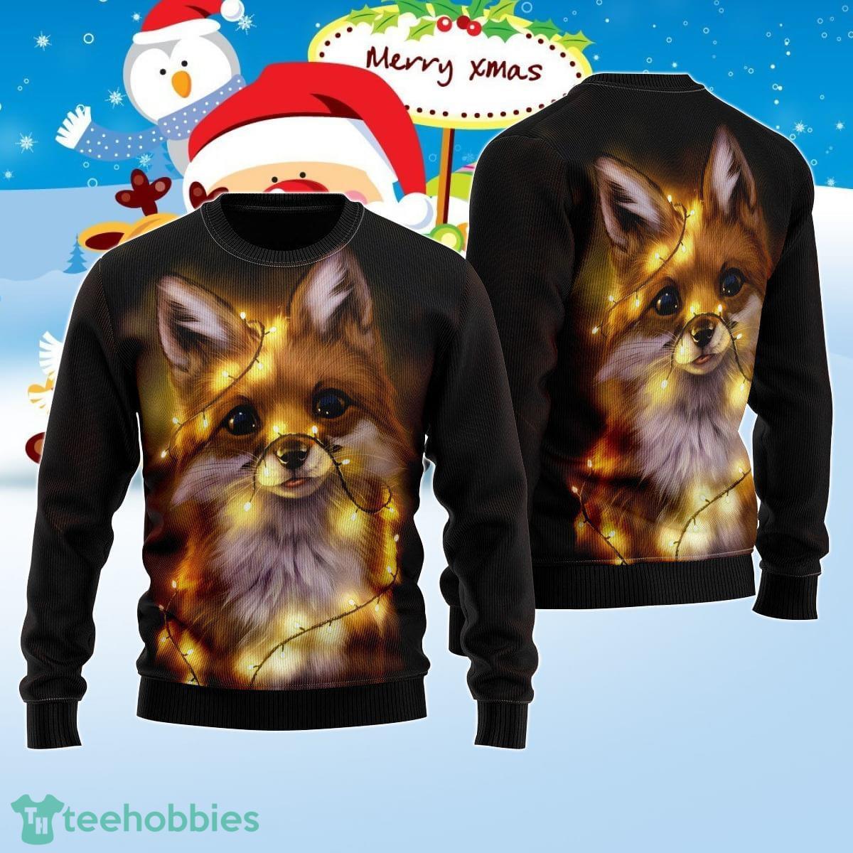 Fox Merry Christmas Ugly Christmas Sweater Best Gift For Men And Women Product Photo 1