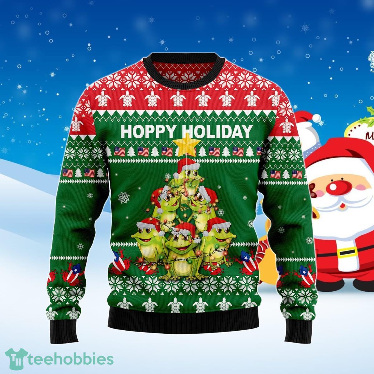 Frog Christmas Tree Ugly Christmas Sweater Best Gift For Men And Women Product Photo 1