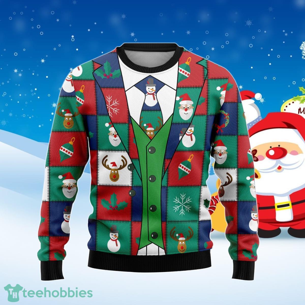 Funny Christmas Elements Blazer Ugly Christmas Sweater Best Gift For Men And Women Product Photo 1