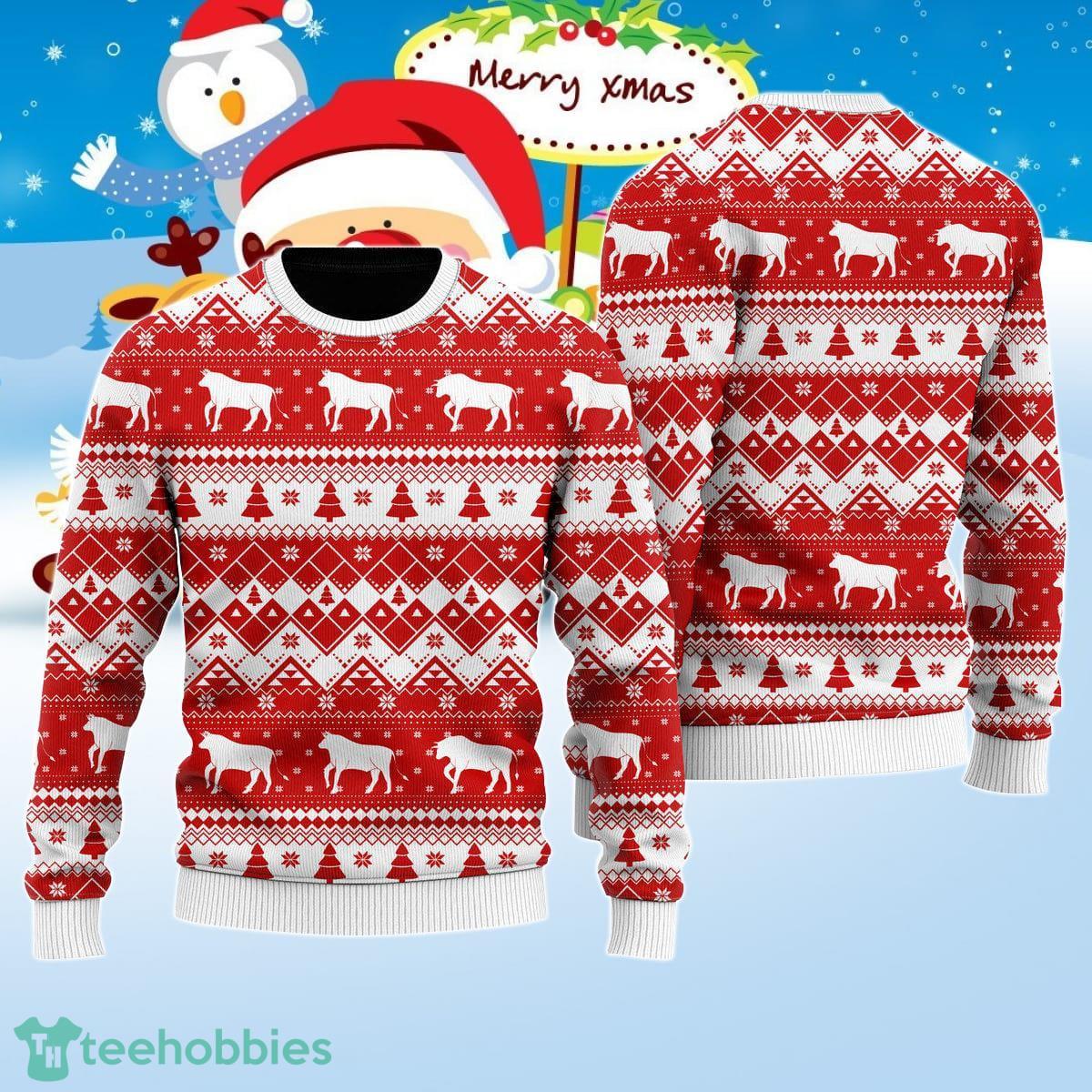 Funny Cows In Snow Ugly Christmas Sweater Best Gift For Men And Women Product Photo 1