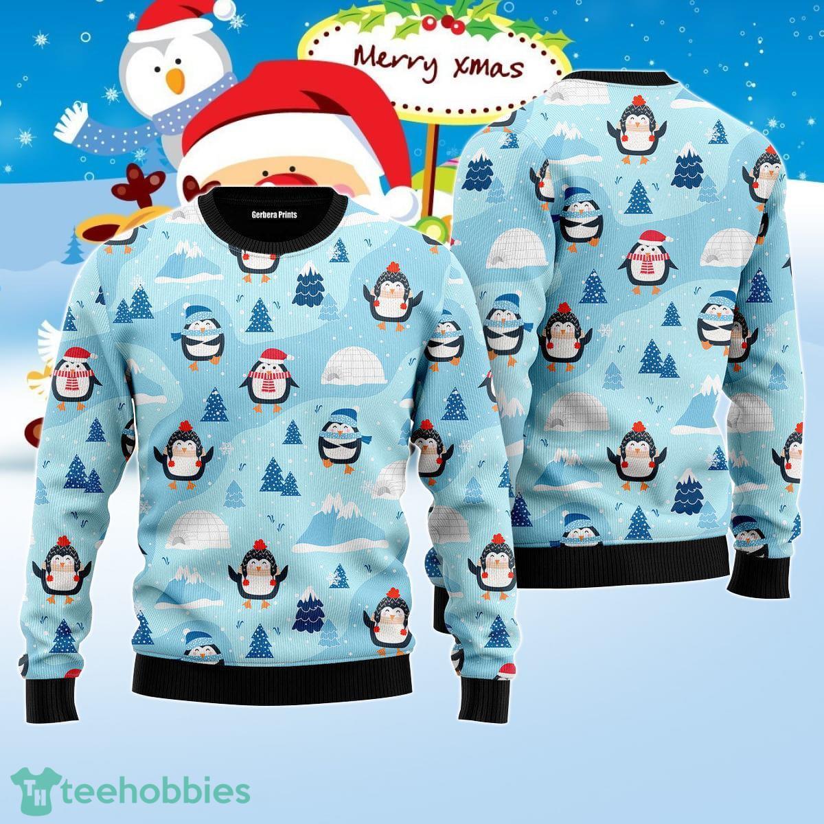Funny Penguins Christmas Ugly Christmas Sweater Best Gift Product Photo 1