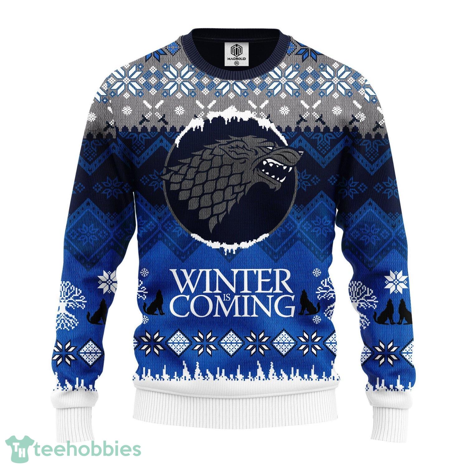Game Of Thrones Movie Gifts All Over Print 3D Christmas Sweater - Game Of Thrones Movie Gifts, Winter Is Coming All-Over Print Thicken Sweater 261